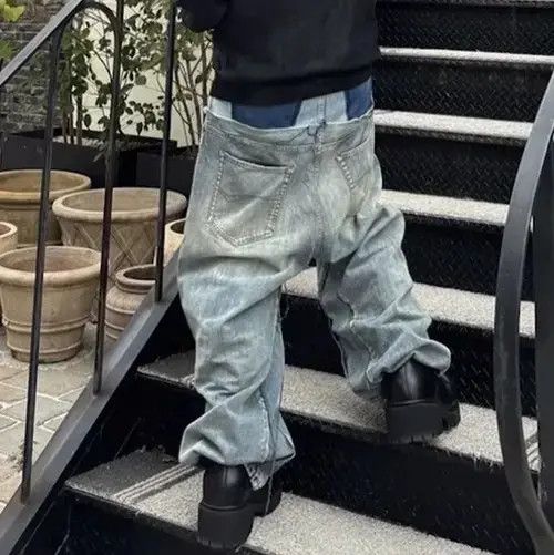 Jean Yuriko x Maeda double waist baggy jeans Size US 34 / EU 50 - 6 Thumbnail
