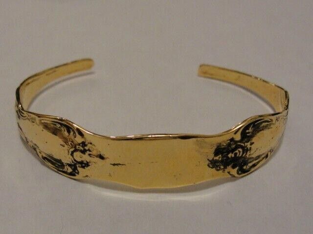 Designer Sterling and 14kt Gold Vermeil Silverware Cuff Bracelet Size ONE SIZE - 1 Thumbnail