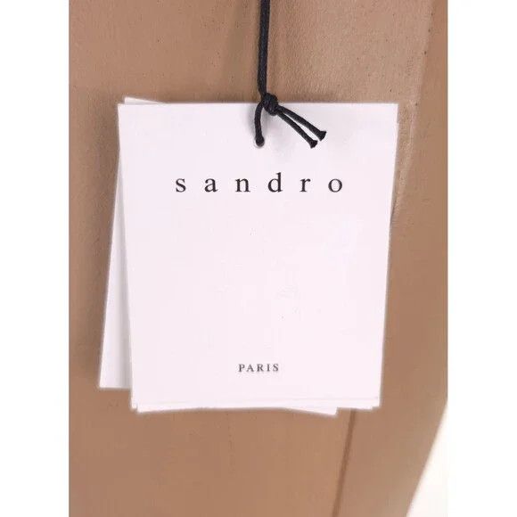 Sandro Sandro Gansia Button-Embellished Striped Leather Mini Skirt Size 28" / US 6 / IT 42 - 10 Thumbnail