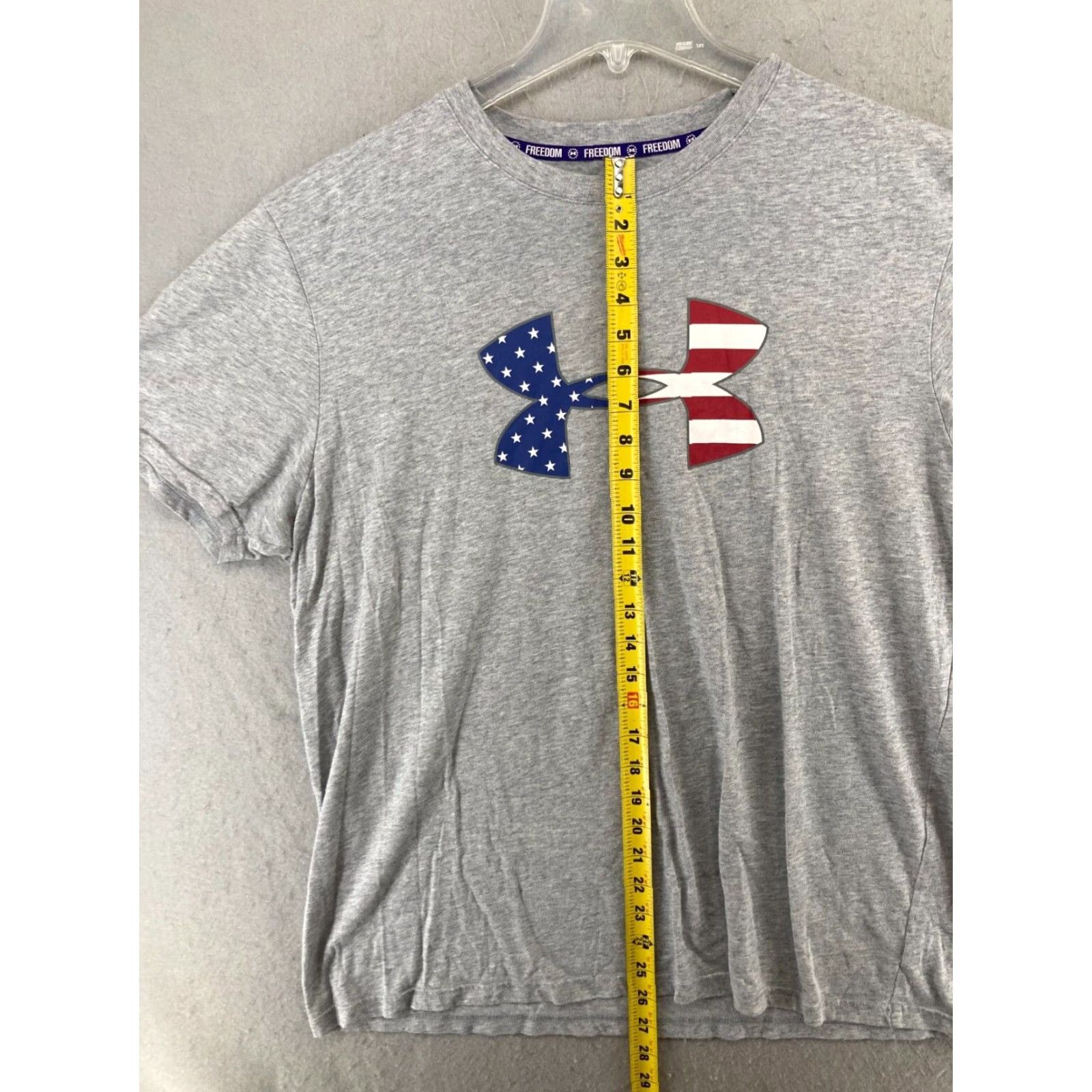 Under Armour Under Armour Mens TShirt XL Gray American Flag Logo Athletic Size US XL / EU 56 / 4 - 3 Thumbnail
