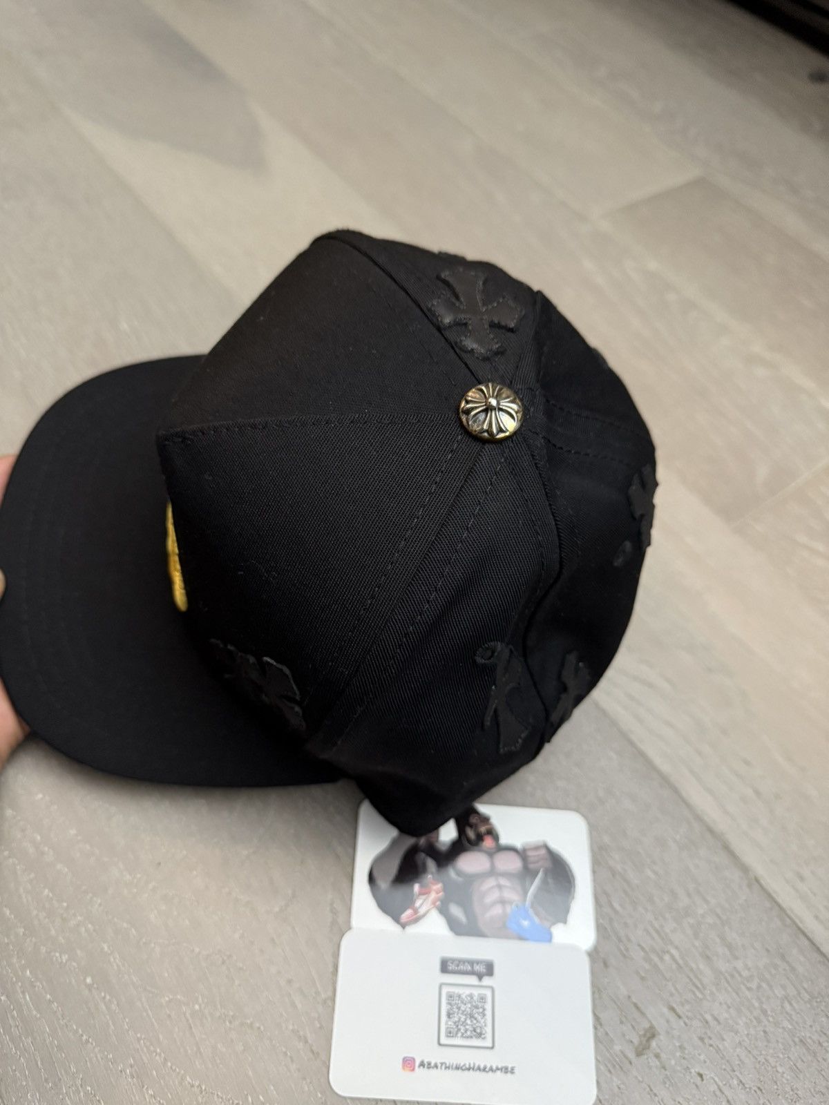 Chrome Hearts Chrome Hearts Cross Patch Hat Black Gold Size ONE SIZE - 4 Thumbnail