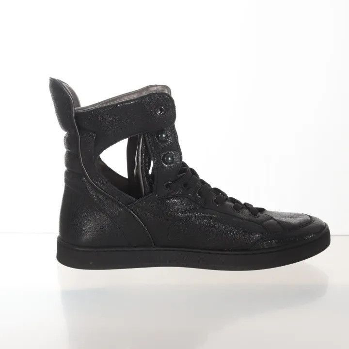Louis Vuitton Louis Vuitton High-Top Black Sneakers -2508 Size US 5.5 / EU 38 - 4 Thumbnail