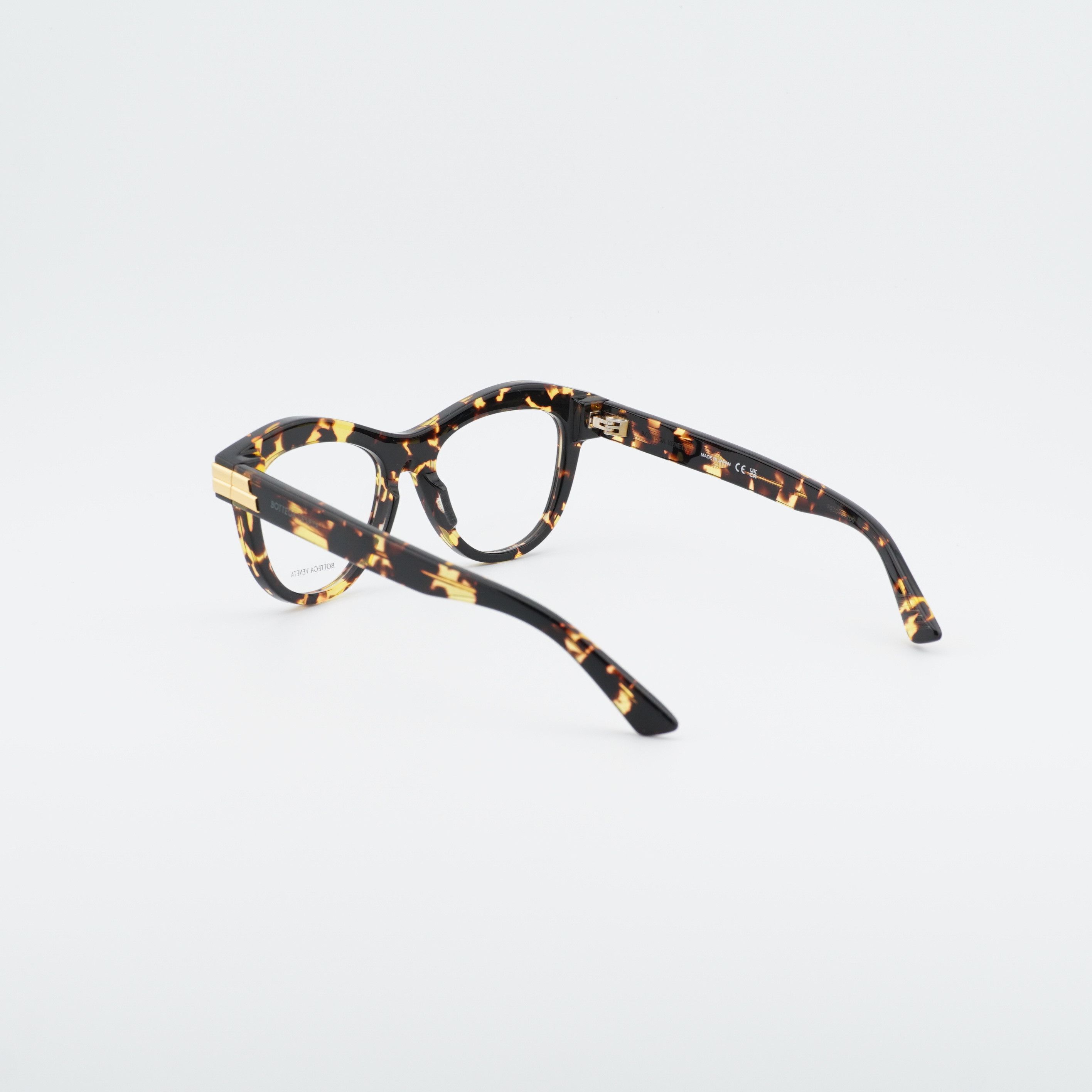 Bottega Veneta Bottega Veneta BV1105O 002 Eyeglasses Havana 50mm Cat Eye Size ONE SIZE - 4 Thumbnail