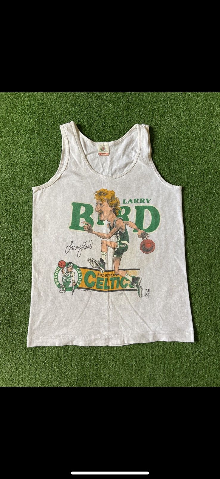 Vintage 1980s NBA Larry Bird Boston Celtics Tank Top Shirt