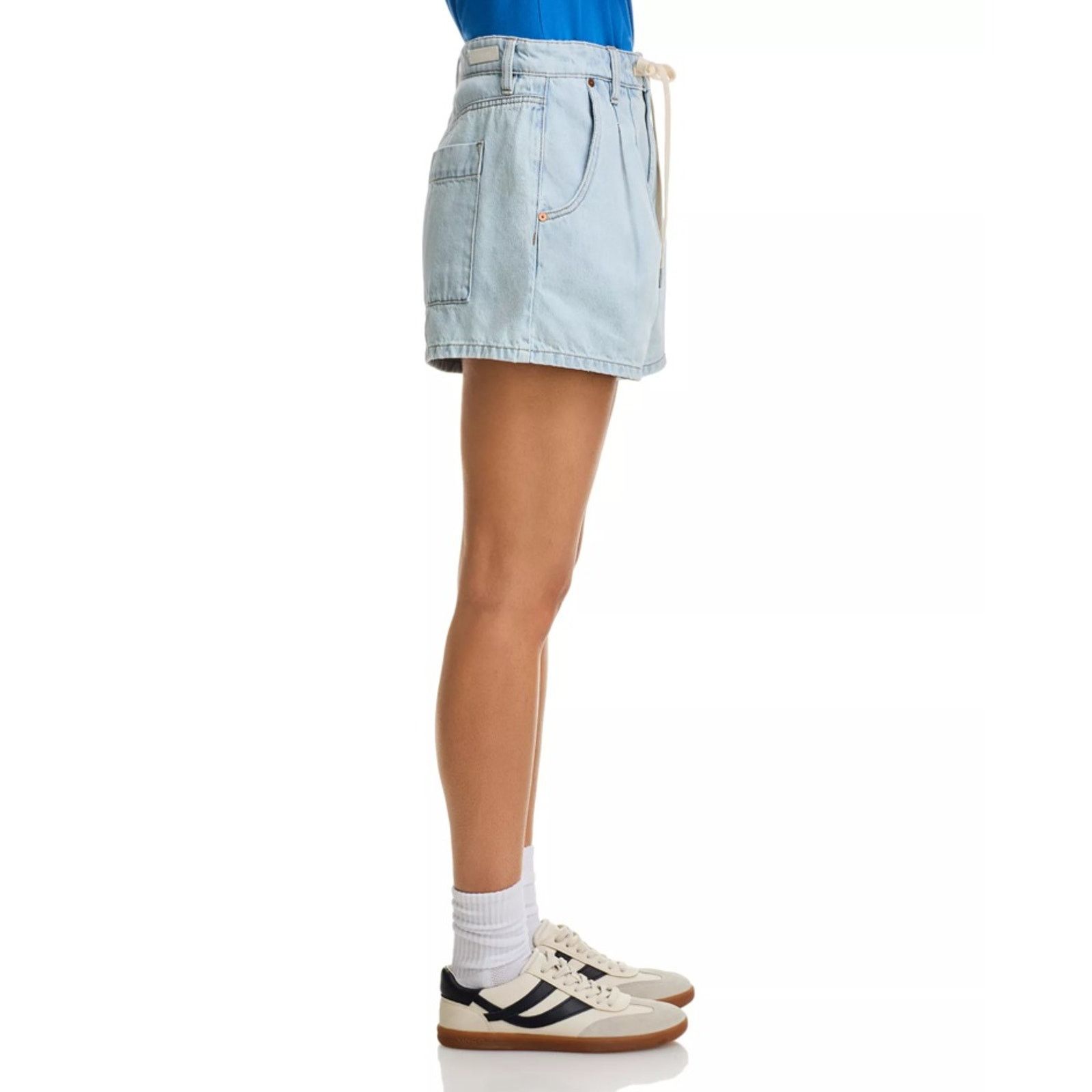 BLANKNYC BlankNYC Women Light Wash Denim Pleated Shorts Size 26 Size 26" / US 2 / IT 38 - 2 Thumbnail