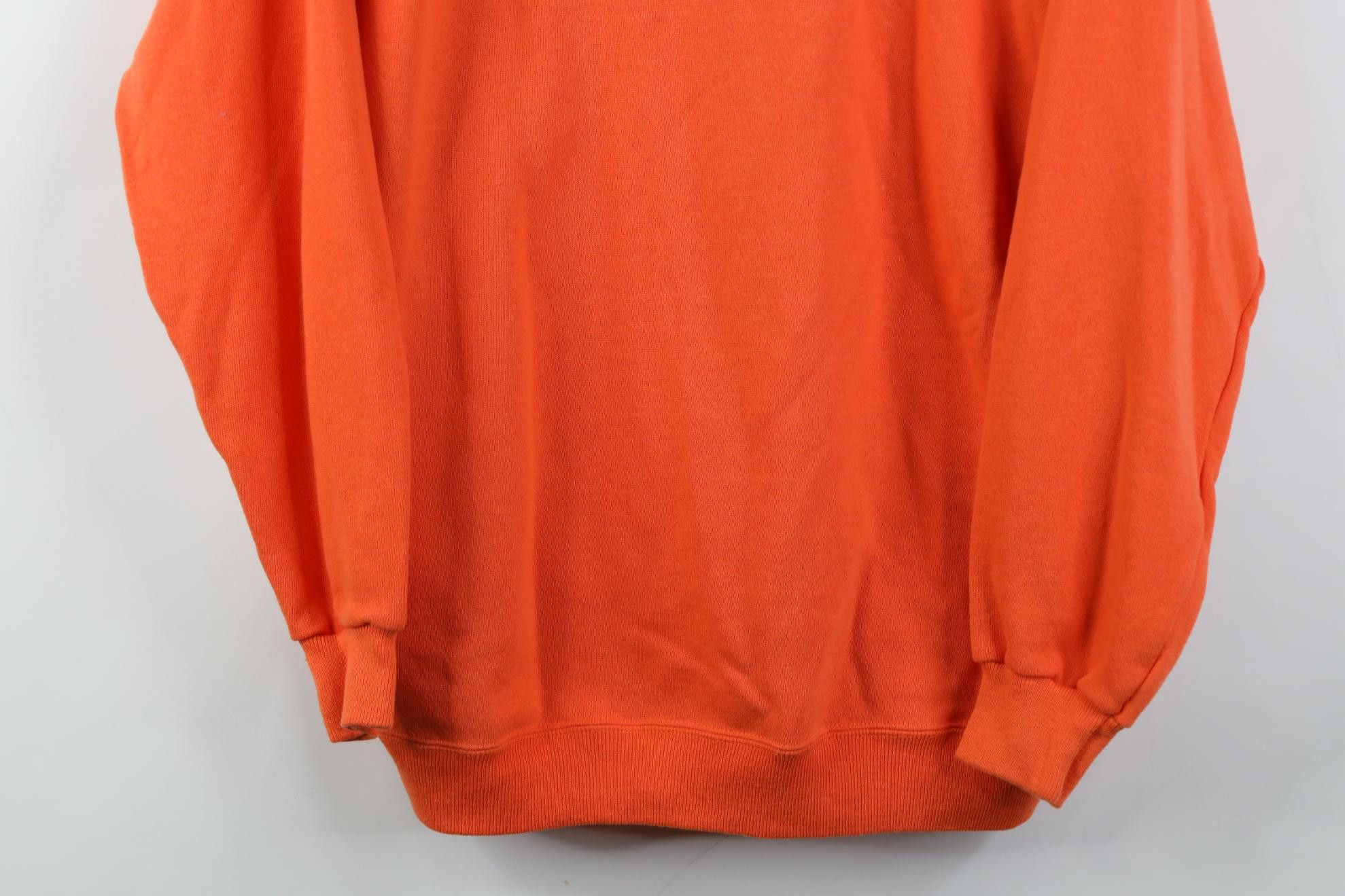 Vintage Vintage 90s Streetwear Blank Crewneck Sweatshirt Orange USA Size XL / US 12-14 / IT 48-50 - 3 Thumbnail