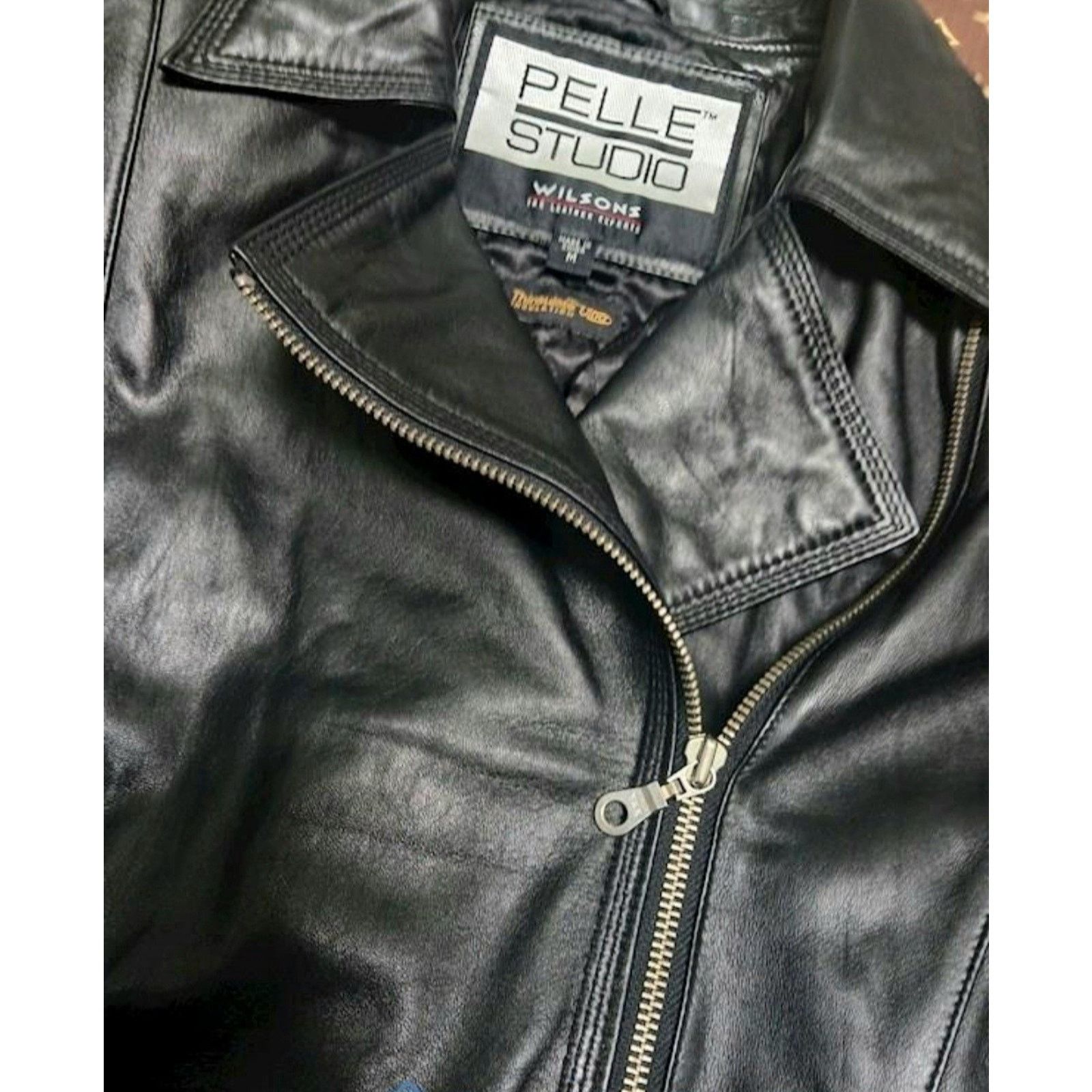 Wilsons Leather Wilsons BLACK Leather Jacket Womens M Pelle Studio Size M / US 6-8 / IT 42-44 - 4 Thumbnail