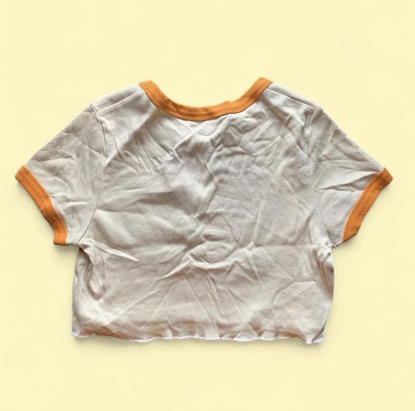 Other × Vintage White and orange retro crop top Size M / US 6-8 / IT 42-44 - 2 Thumbnail