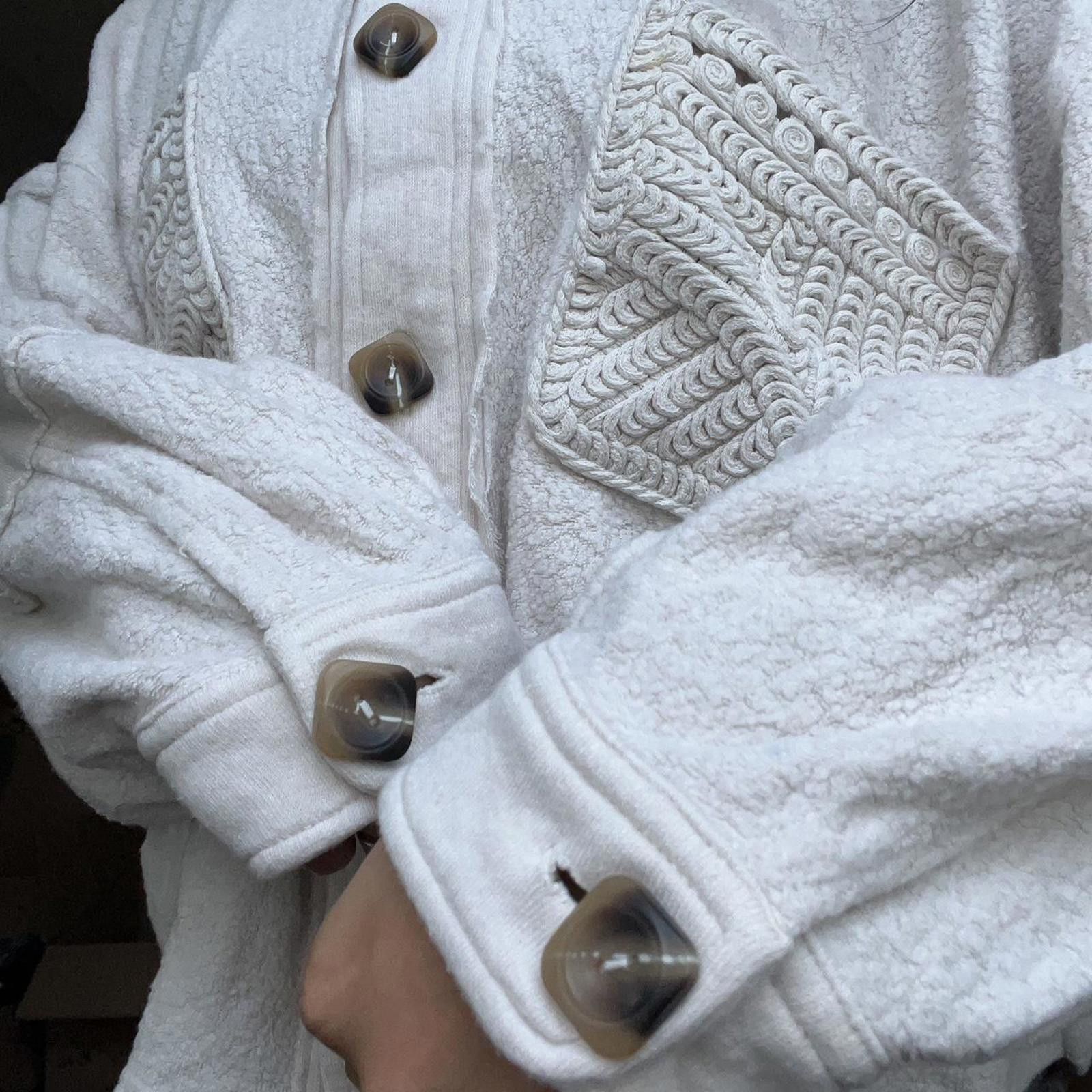 Other Cream 100% cotton button-up cardigan with a relaxed fit Size M / US 6-8 / IT 42-44 - 8 Thumbnail