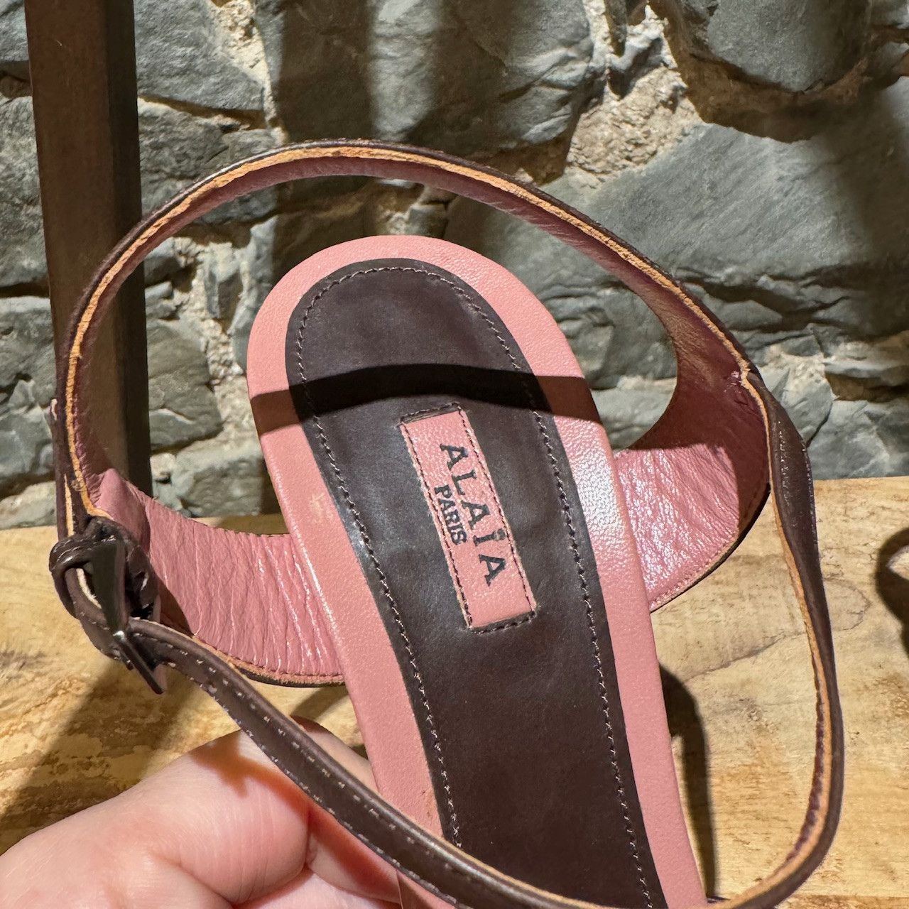 Alaia Alaïa Brown Studded Embellished Heeled Sandals Size US 9 / IT 39 - 4 Thumbnail