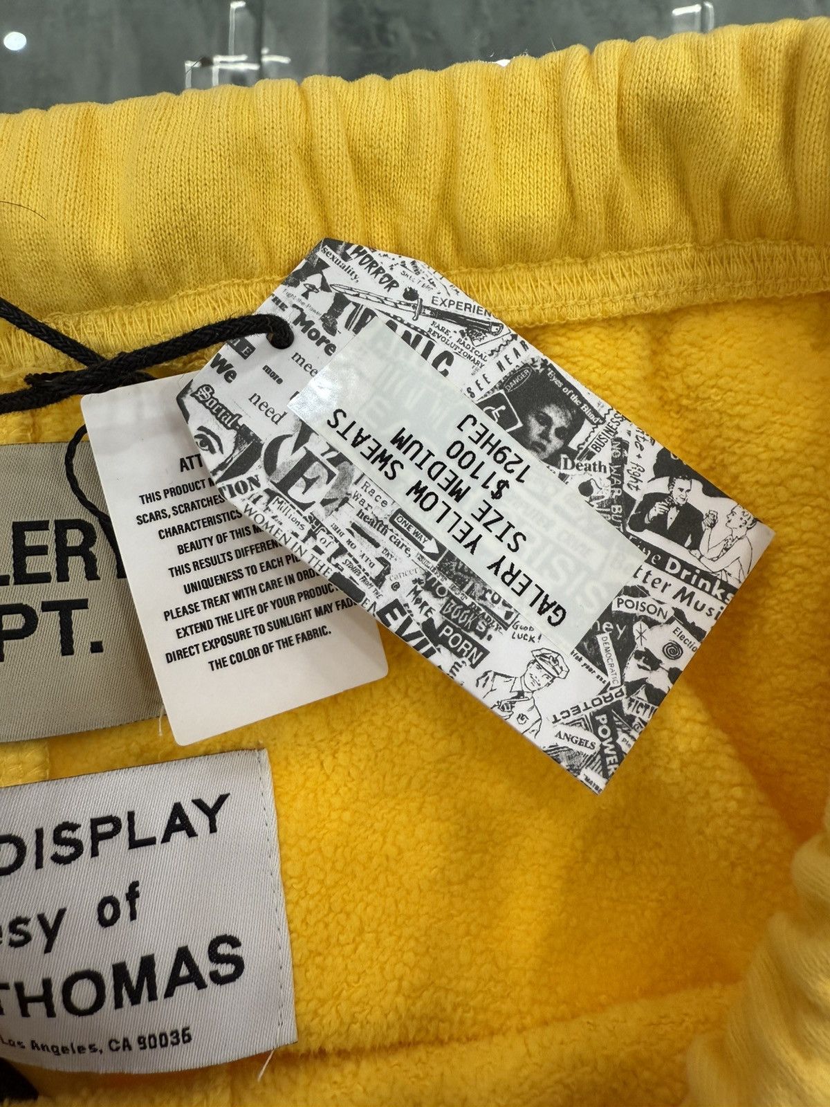 Gallery Dept. Gallery Dept. Yellow Sweatpants Size US 33 - 9 Thumbnail