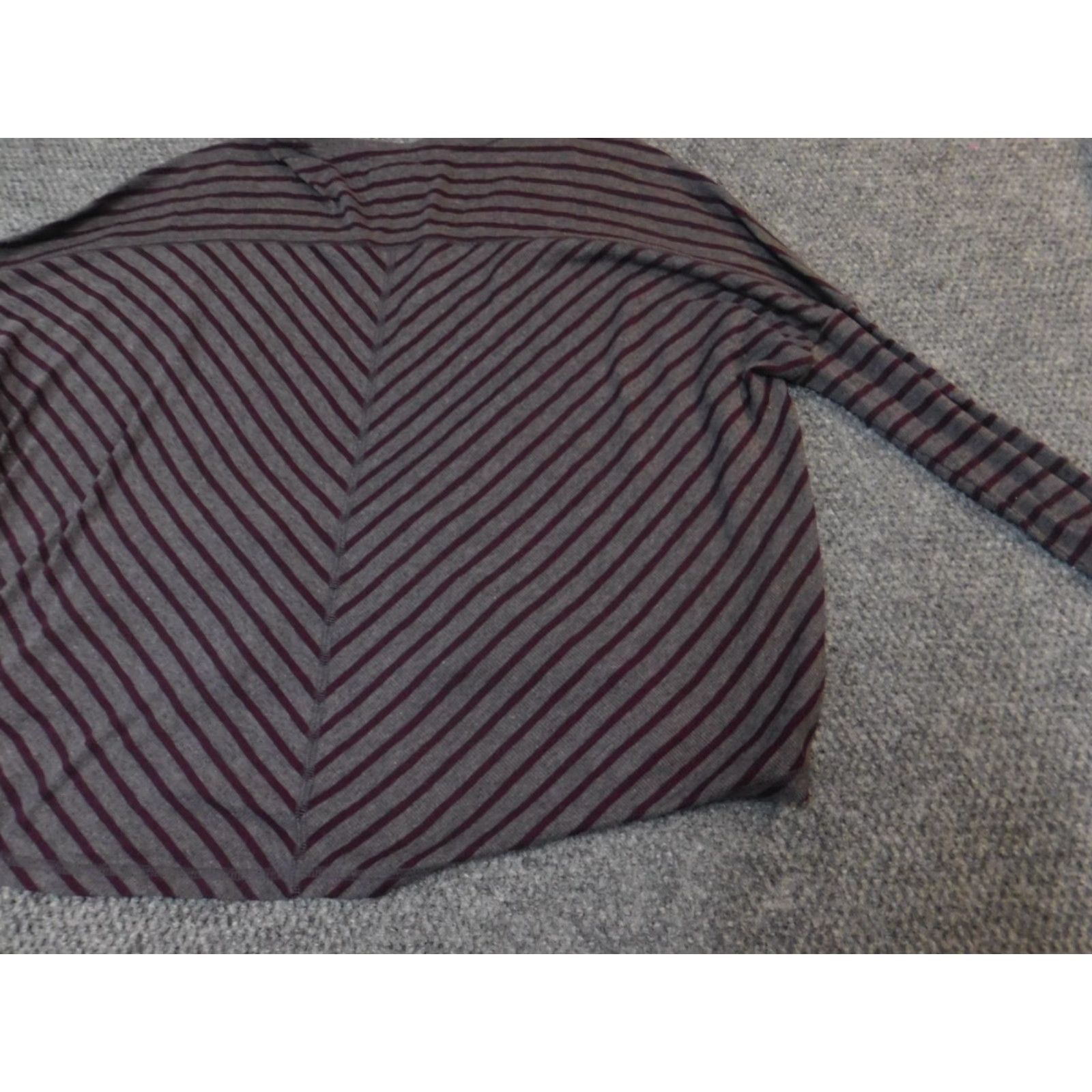 Old Navy Old Navy Womens Sweater Pullover Striped Crew Neck Raglan Sleeve Gray 100% Cotton M Regular Stretch Logo Size M / US 6-8 / IT 42-44 - 6 Thumbnail
