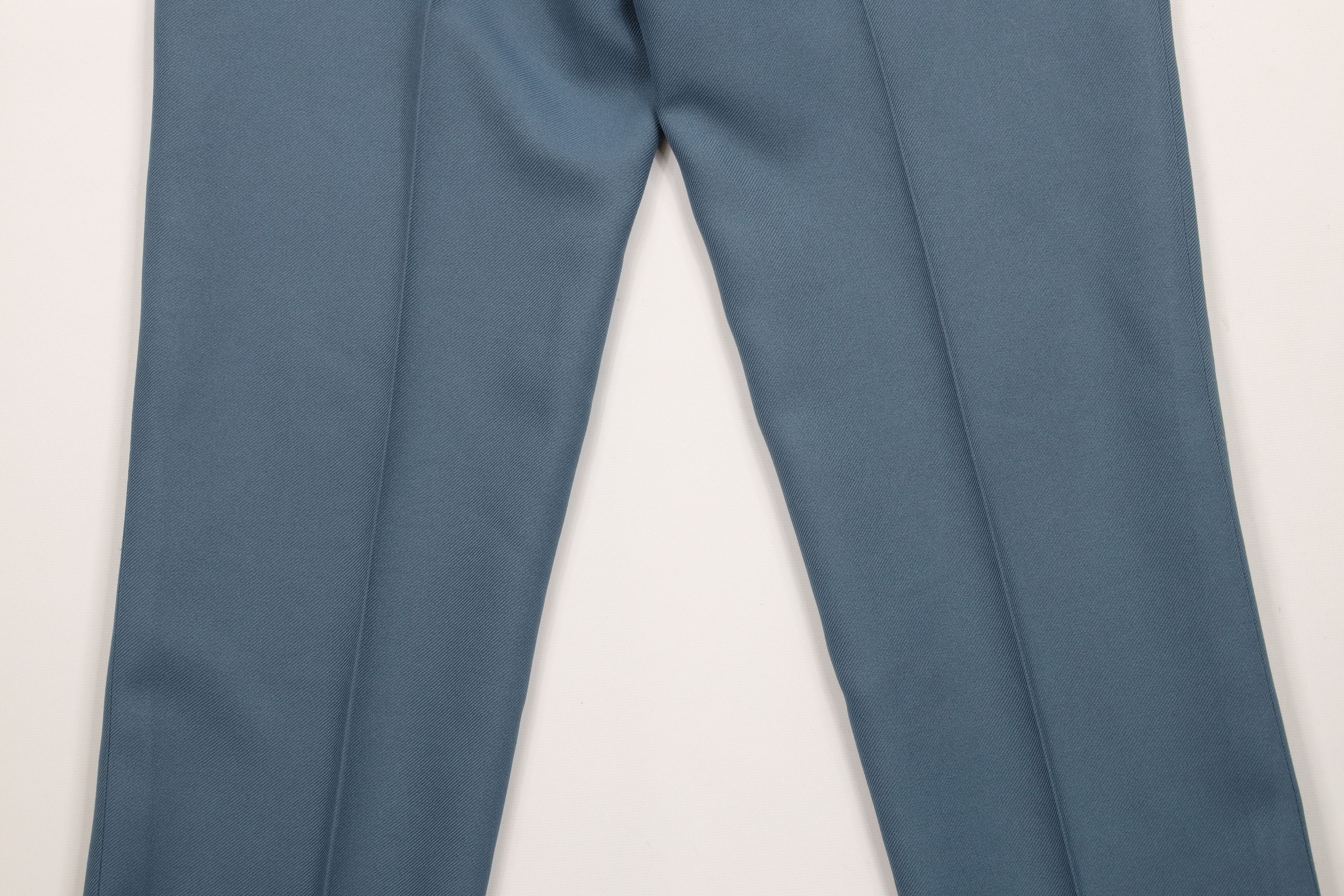 Vintage Vintage 70s Streetwear Leg Chino Pants Blue Polyester USA Size US 32 / EU 48 - 11 Thumbnail