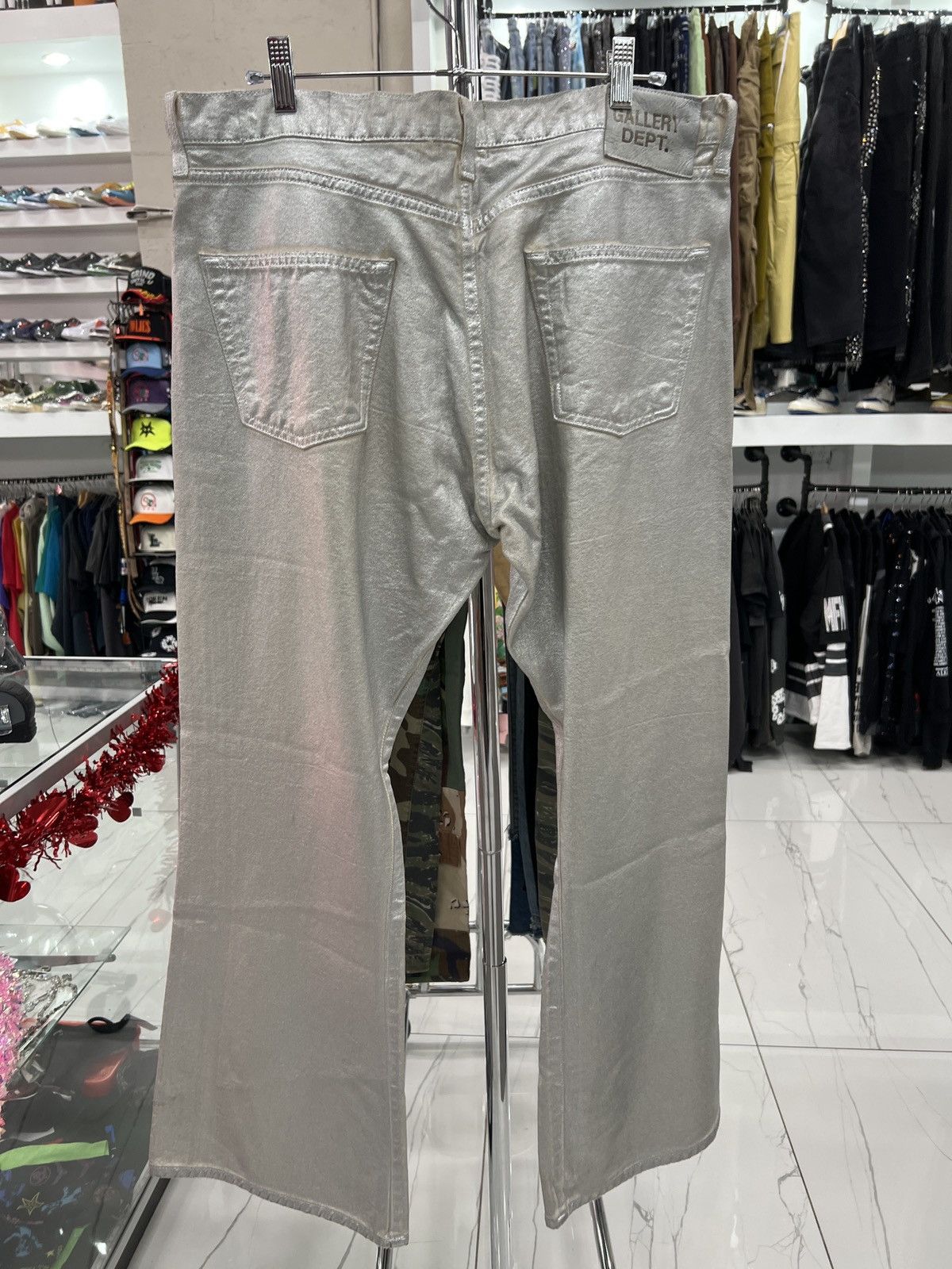 Gallery Dept. Gallery Dept Logan Galactic Boot-Cut Pants Silver Size US 36 / EU 52 - 2 Thumbnail