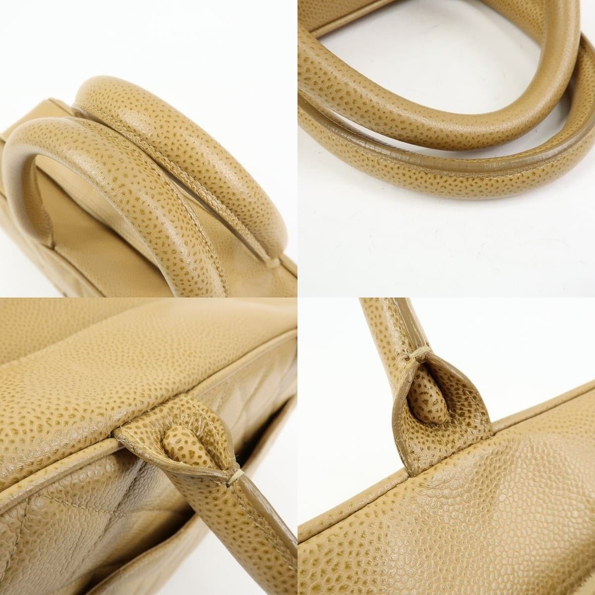 Chanel Chanel CC Duffle Bag Caviar Leather Satchel Tan Size ONE SIZE - 4 Thumbnail