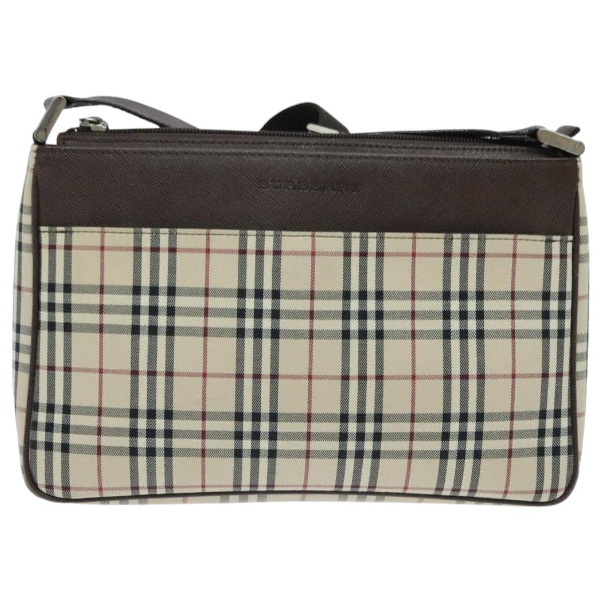 Burberry Nova Check Beige Canvas Shoulder Bag (Pre-Owned) Size ONE SIZE - 1 Thumbnail