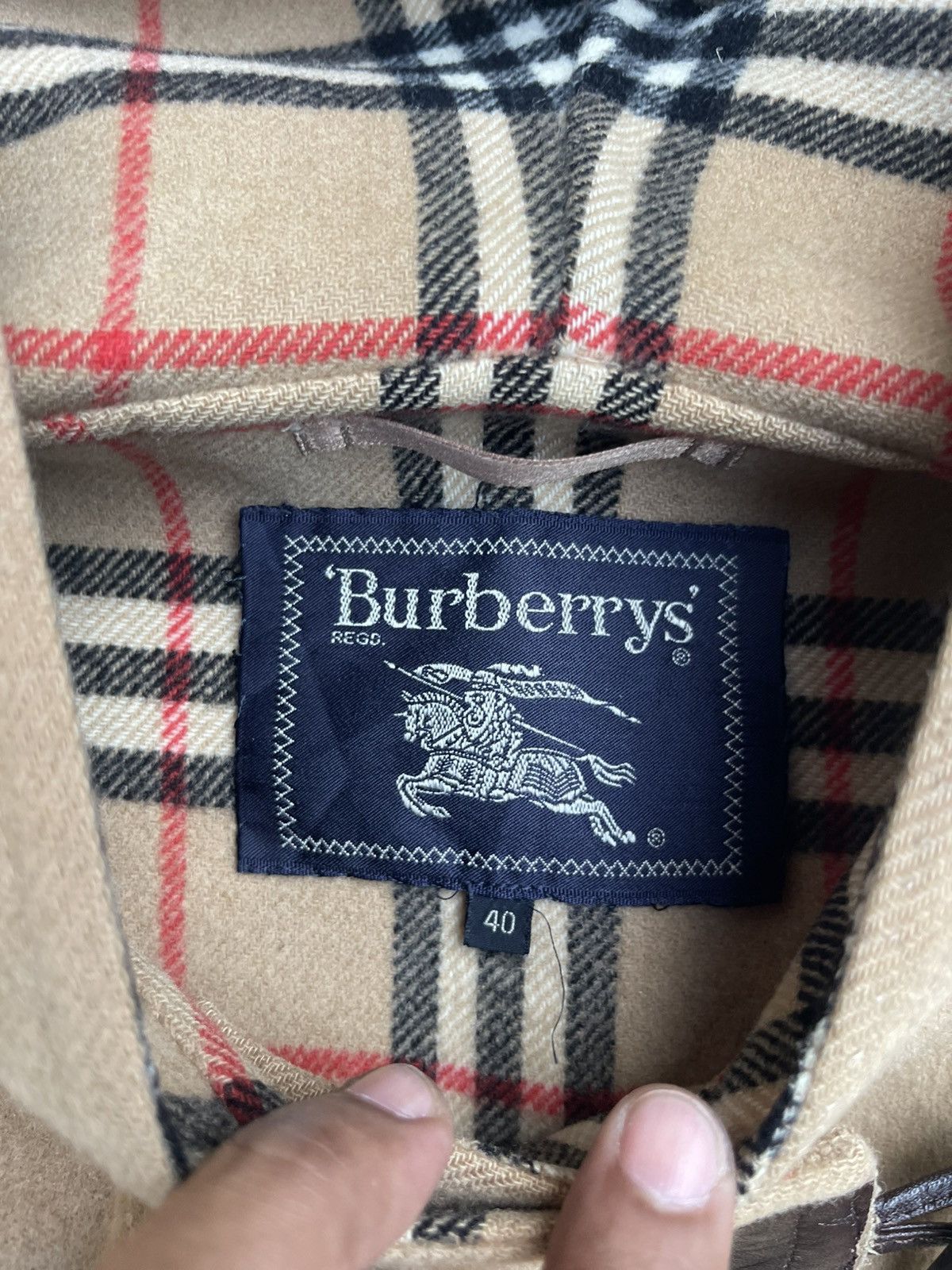 90s Burberrys Wool Cashmere Duffle Coat - Nova Check Lining