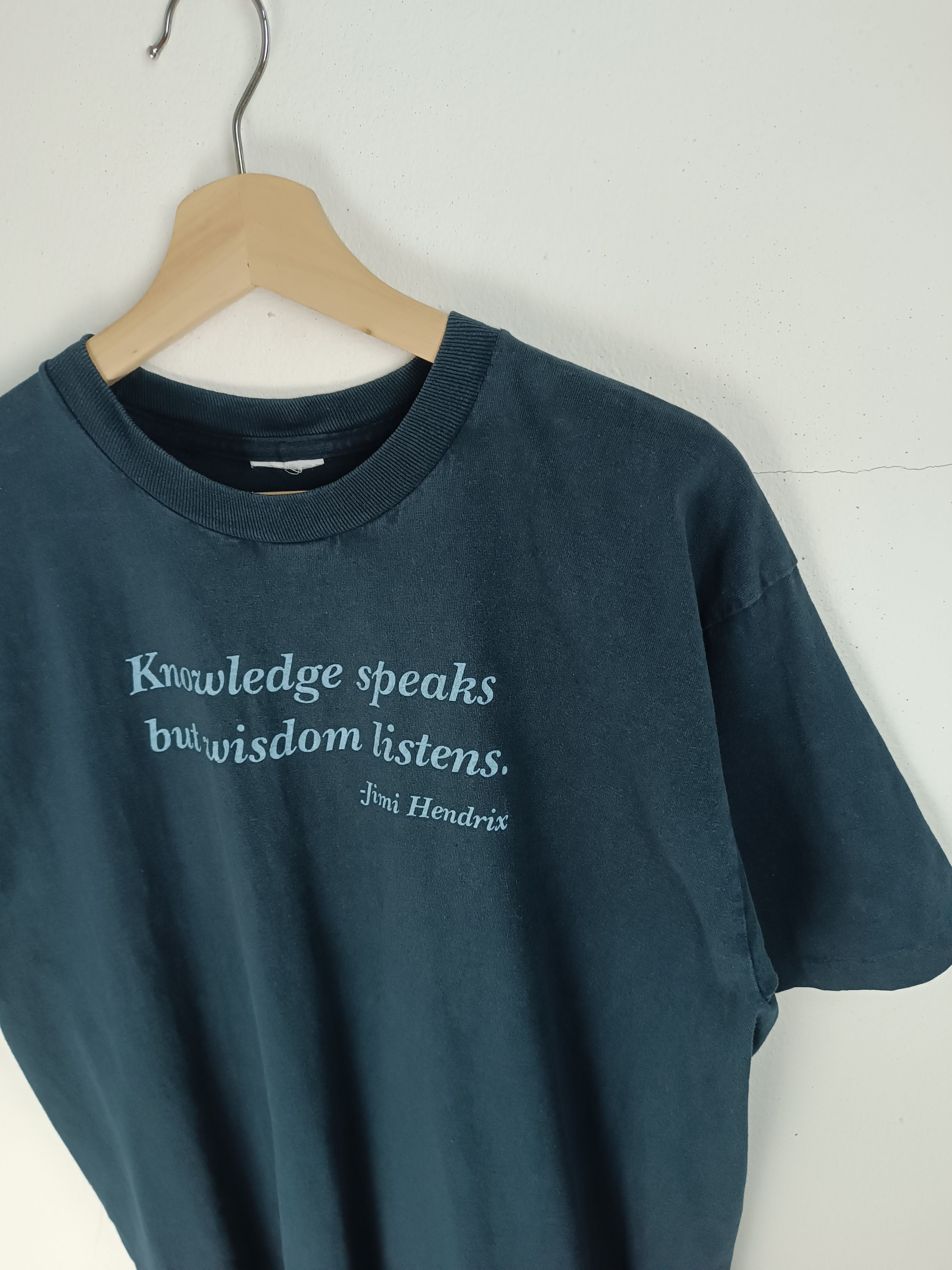 Band Tees VINTAGE 90'S JIMI HENDRIX WISDOM🔥QUOTE HUMOR ADULT TEE Size US L / EU 52-54 / 3 - 8 Thumbnail