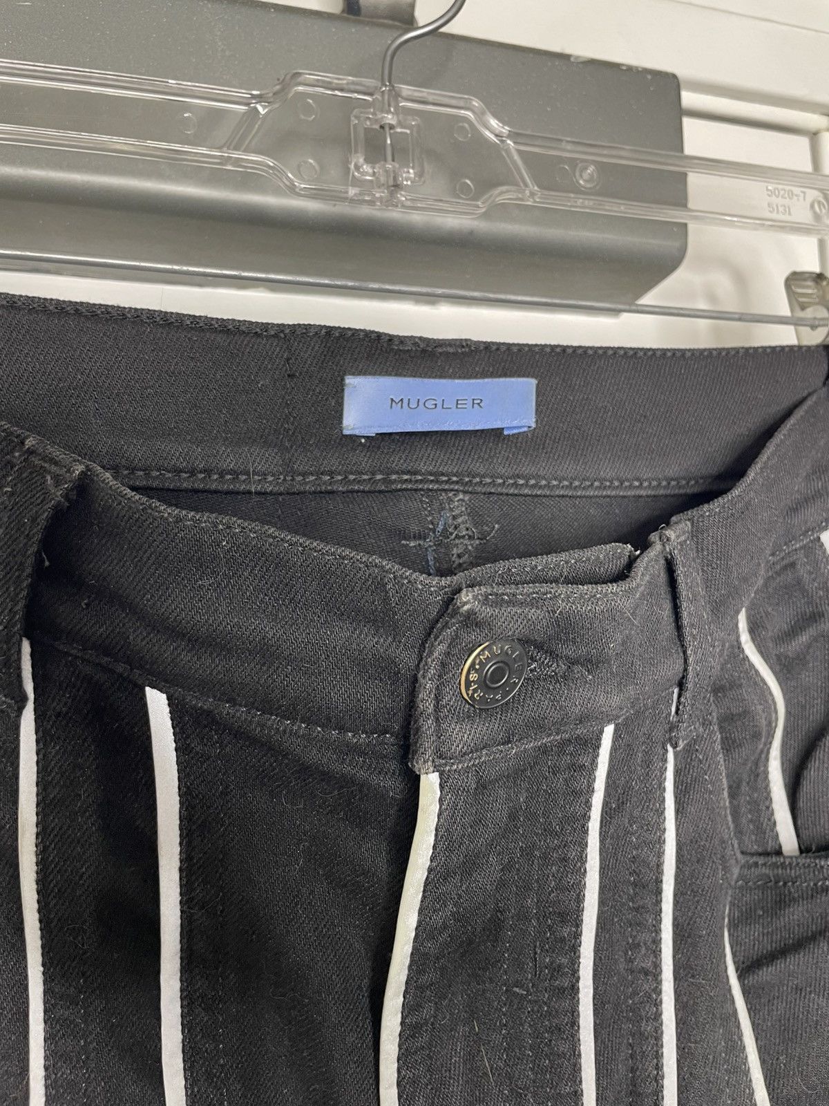 Mugler Mugler Reflective Spiral Black Denim Jeans Size US 32 / EU 48 - 3 Thumbnail