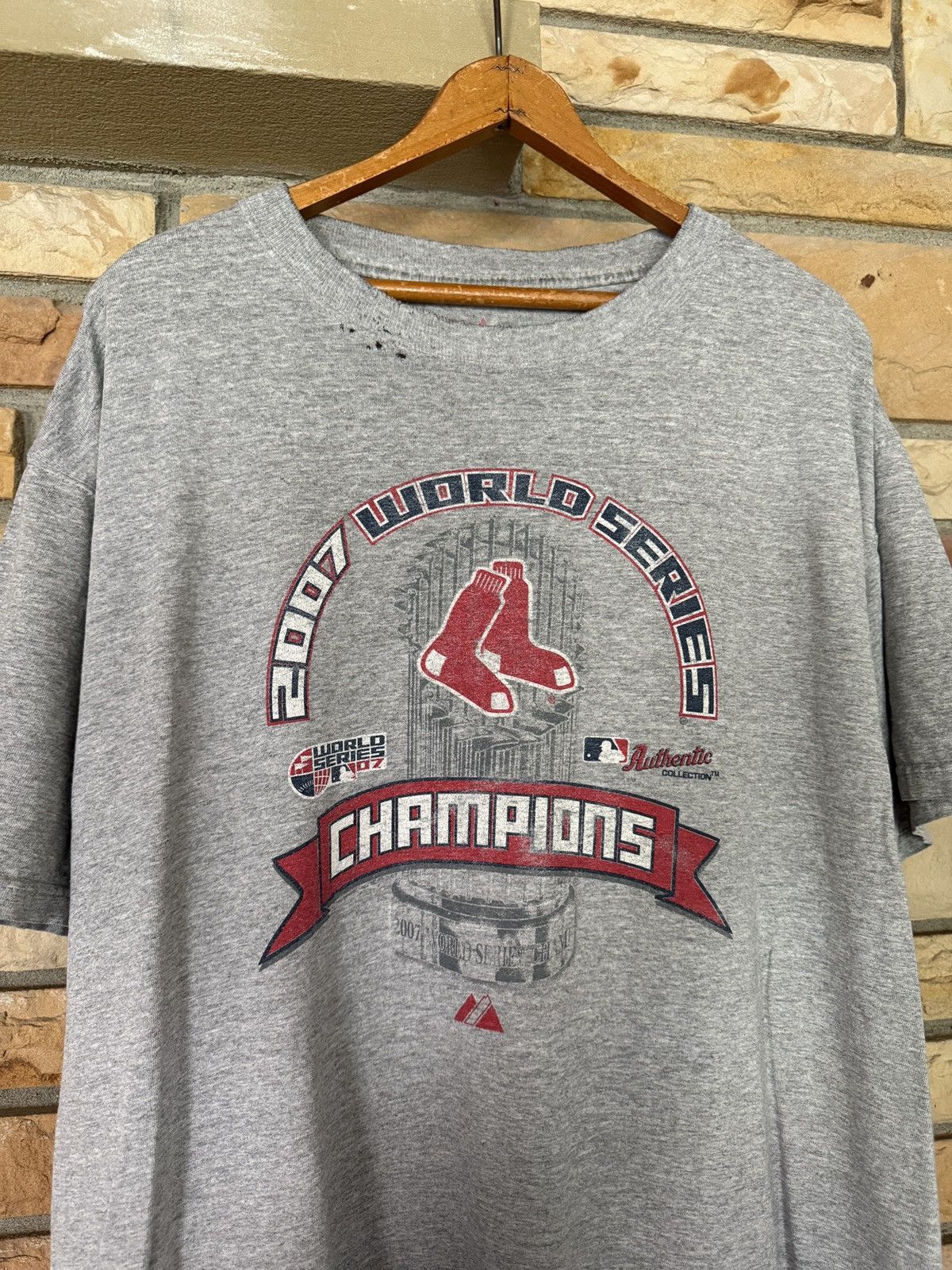 Vintage 2007 Boston Red Sox World Series Championship Graphic Tee Size US L / EU 52-54 / 3 - 2 Thumbnail
