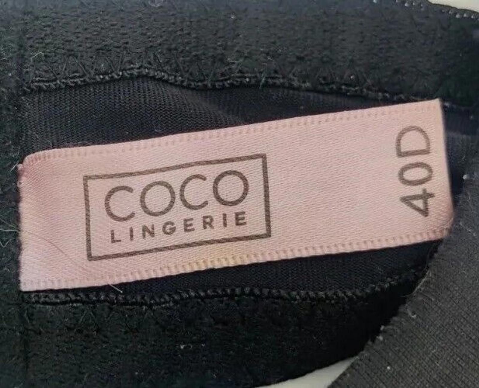 Other Coco Lingerie Black Bra 40D Underwire Adjustable Closure & S Size ONE SIZE - 2 Thumbnail