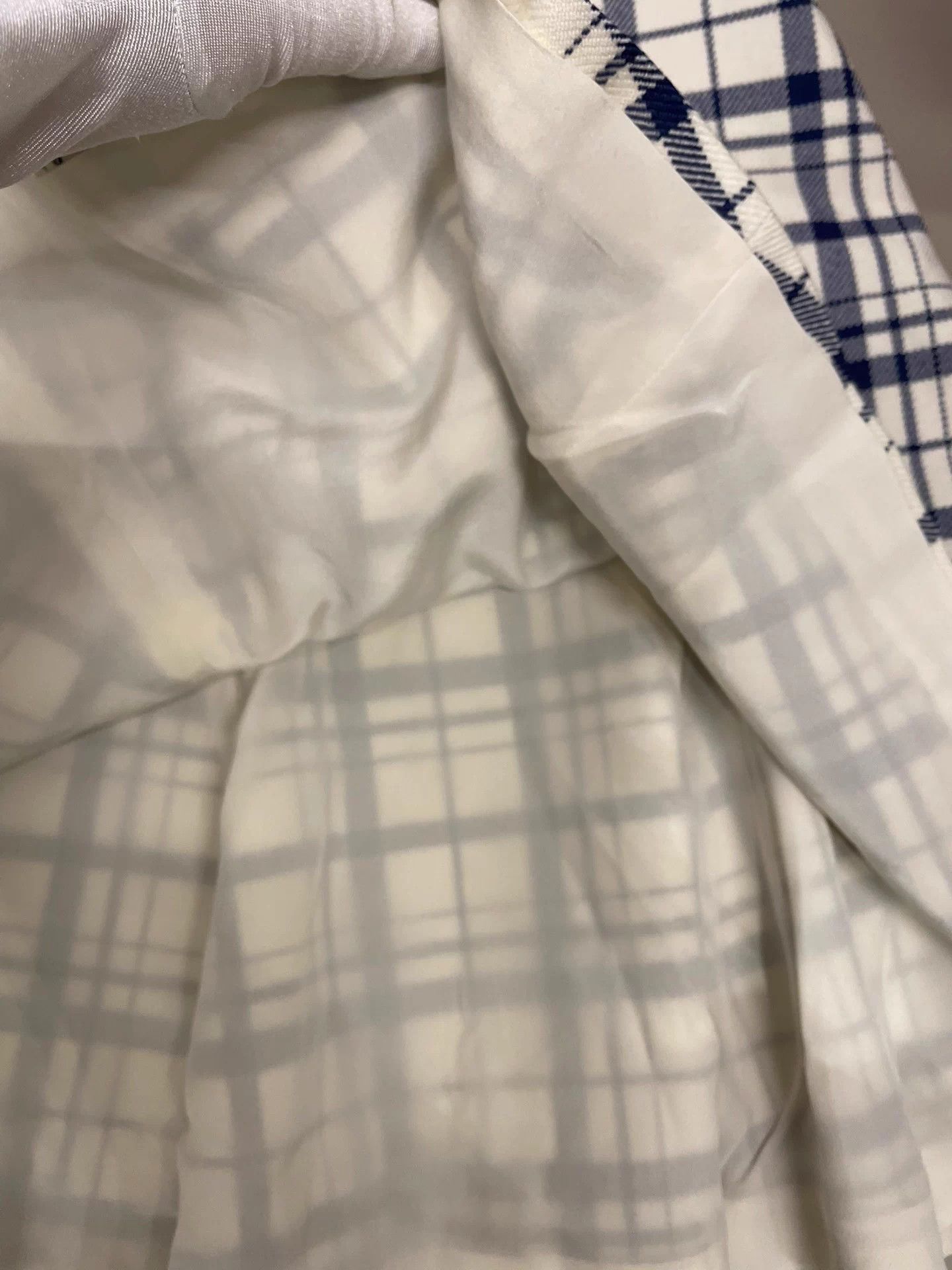 Other Christian Dior White Blue Plaid Wool Skirt F38 Size 27" / US 4 / IT 40 - 9 Thumbnail