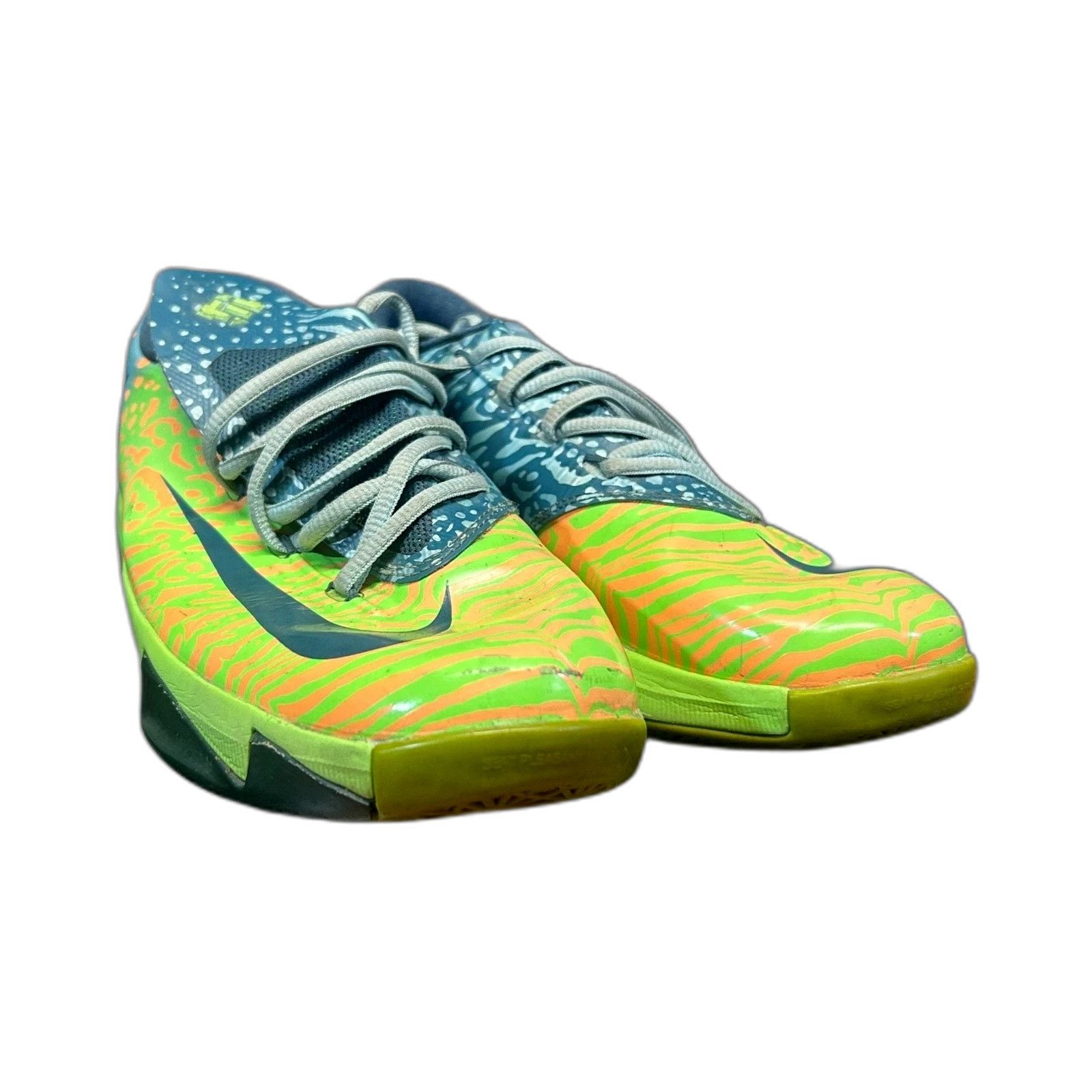 Nike Nike KD 6 Kevin Durant "Liger" 599477-302 Green Basketball S Size US XXS / EU 40 - 2 Thumbnail