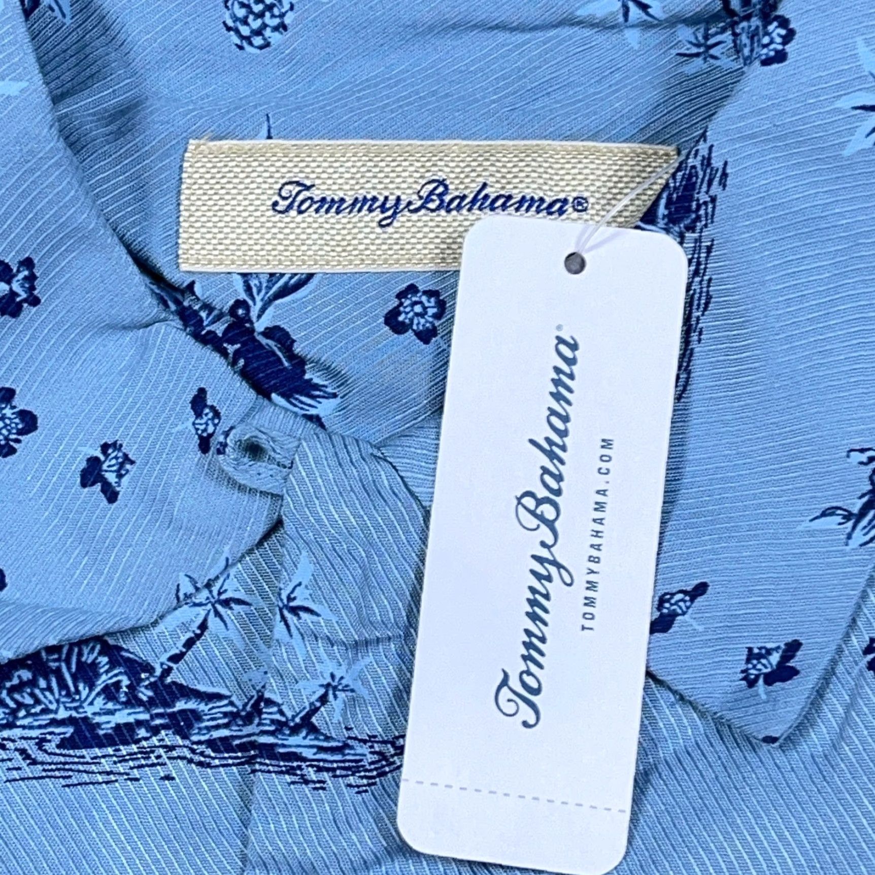 Tommy Bahama Tommy Bahama Shirt Men Small Blue Floral Island Bound Hawaiian Button Up Viscose Size US S / EU 44-46 / 1 - 3 Thumbnail