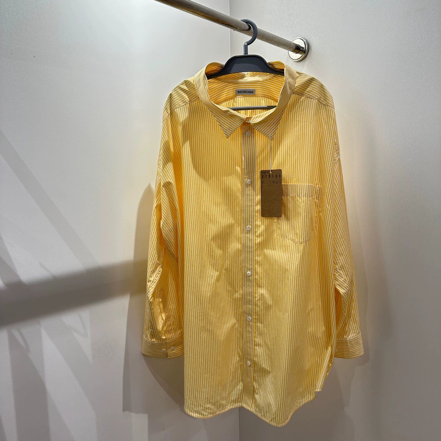 Balenciaga Balenciaga may549 striped logo letter shirt 36 cotton Size XS / US 0-2 / IT 36-38 - 2 Thumbnail