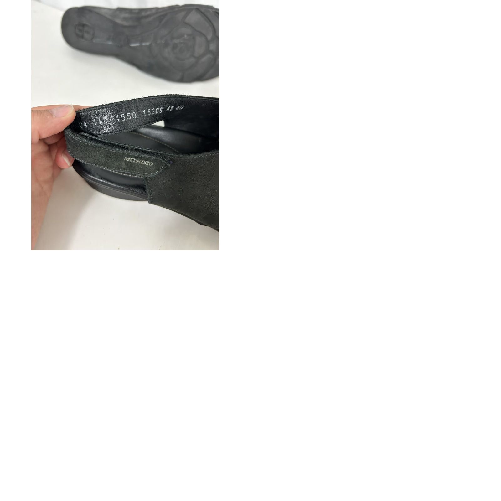 Mephisto Mephisto Womens Sandal Open Toe Slingback Leather Hook & Loop Strap Black 10 Shoes Size US 10 / IT 40 - 9 Thumbnail