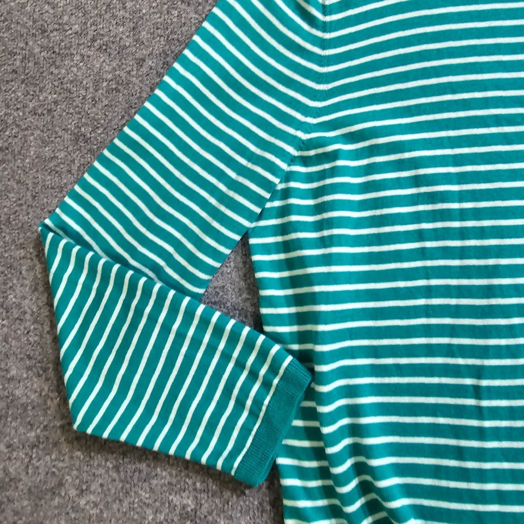 Talbots Talbots Sweater Top Womens XL Green White Stripe Tie Waist Long Sleeve Casual Size XL / US 12-14 / IT 48-50 - 4 Thumbnail