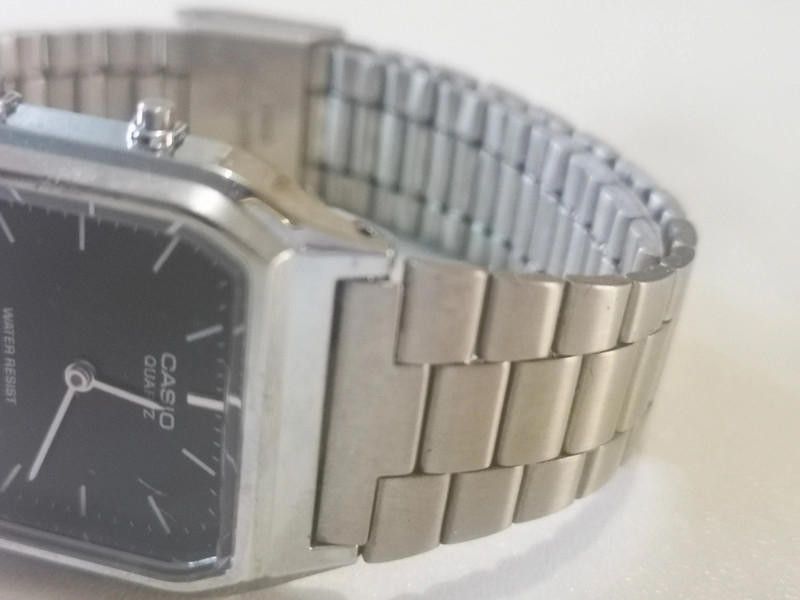 Casio Casio black dial stainless steel bracelet watch Size ONE SIZE - 8 Thumbnail