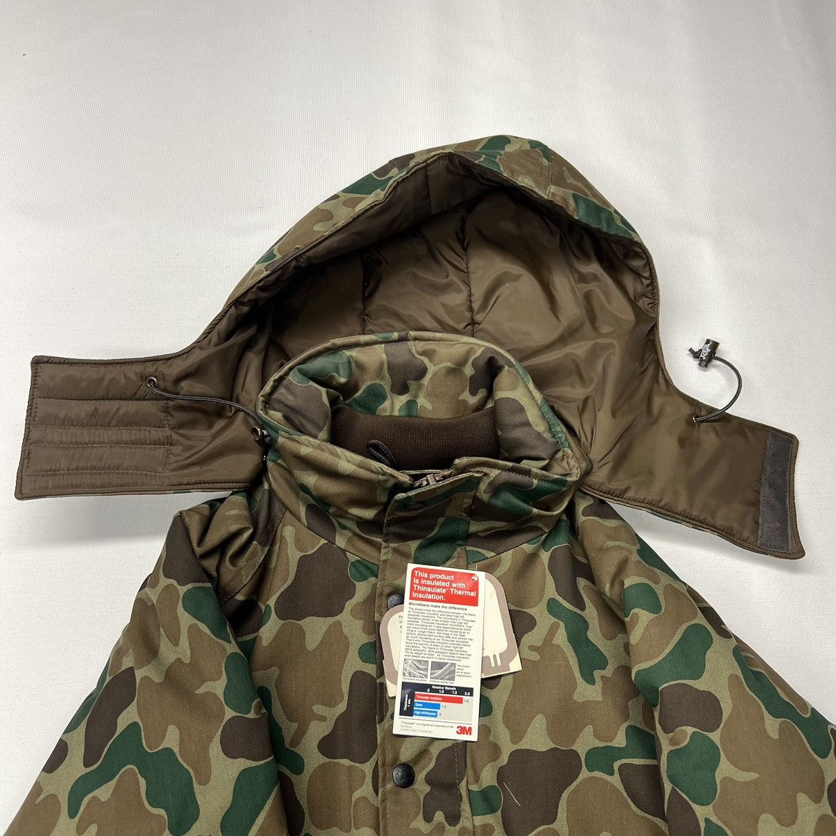 Vintage × Woolrich Woolen Mills VTG Woolrich Jacket Coat Duck Camo Lined Padded Green 90s Size US XL / EU 56 / 4 - 2 Thumbnail