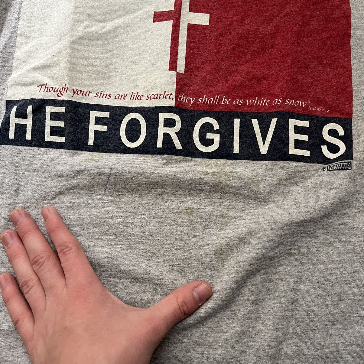 Tommy Hilfiger × Vintage 1999 Tommy Hilfiger Style Jesus Saves Tee Large Tultex Size US L / EU 52-54 / 3 - 5 Thumbnail