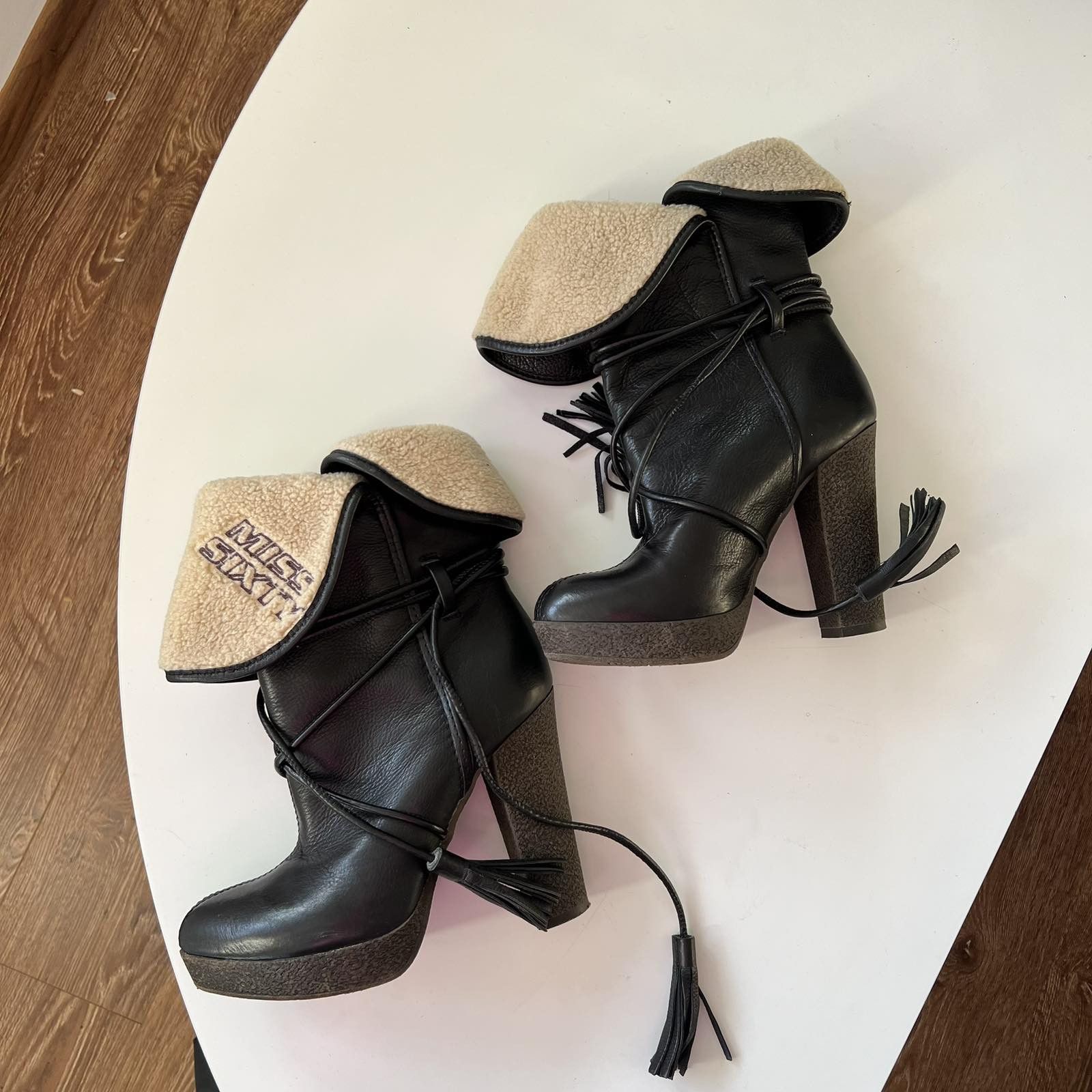 Designer × Miss Sixty VTG Miss Sixty platform heels 90s Sz 39 Size US 8 / IT 38 - 1 Thumbnail