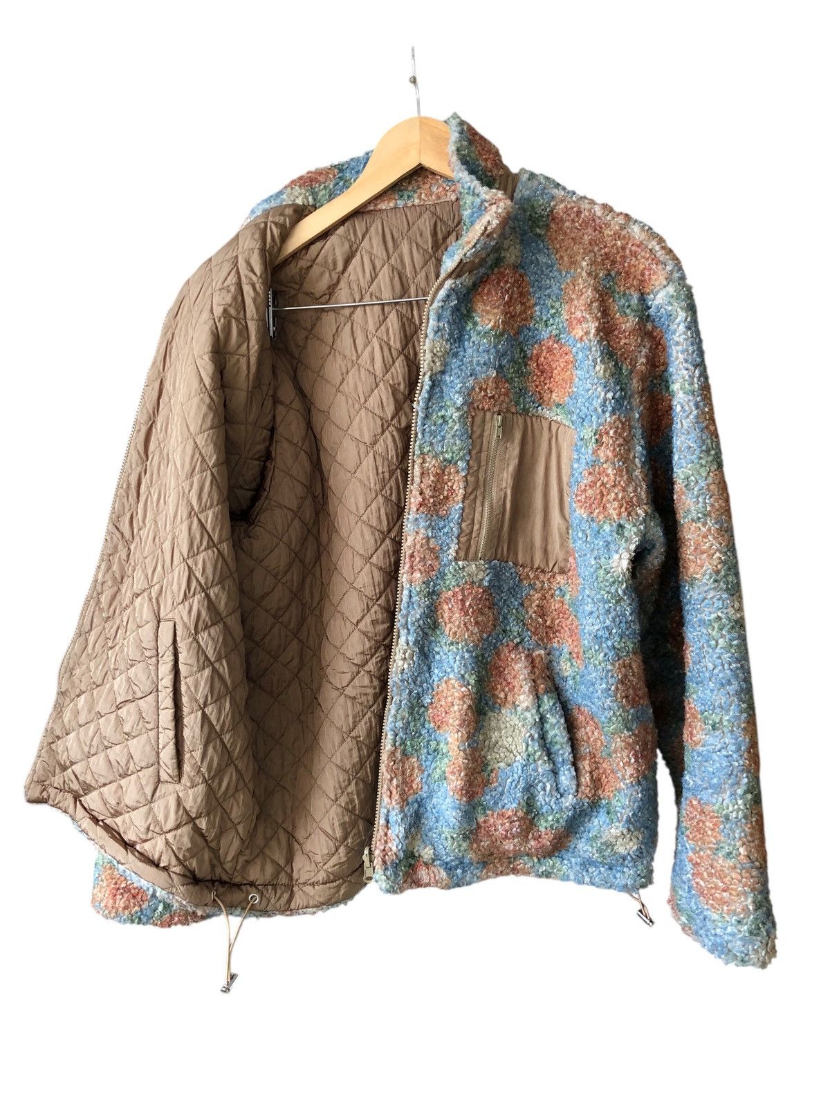Japanese Brand Jouetie Printed Fleece Reversible Jacket Like Denim Tears Size US M / EU 48-50 / 2 - 2 Thumbnail