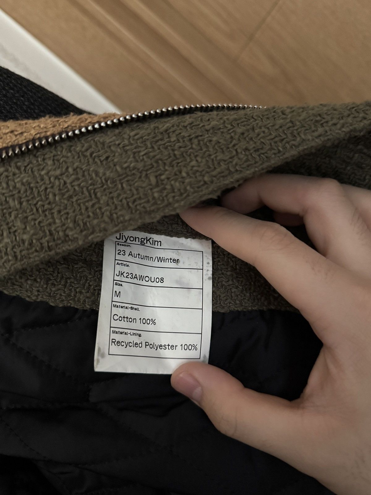 JiyongKim Jiyongkim 23AW Tweed Bomber Olive Khaki Size US M / EU 48-50 / 2 - 5 Thumbnail