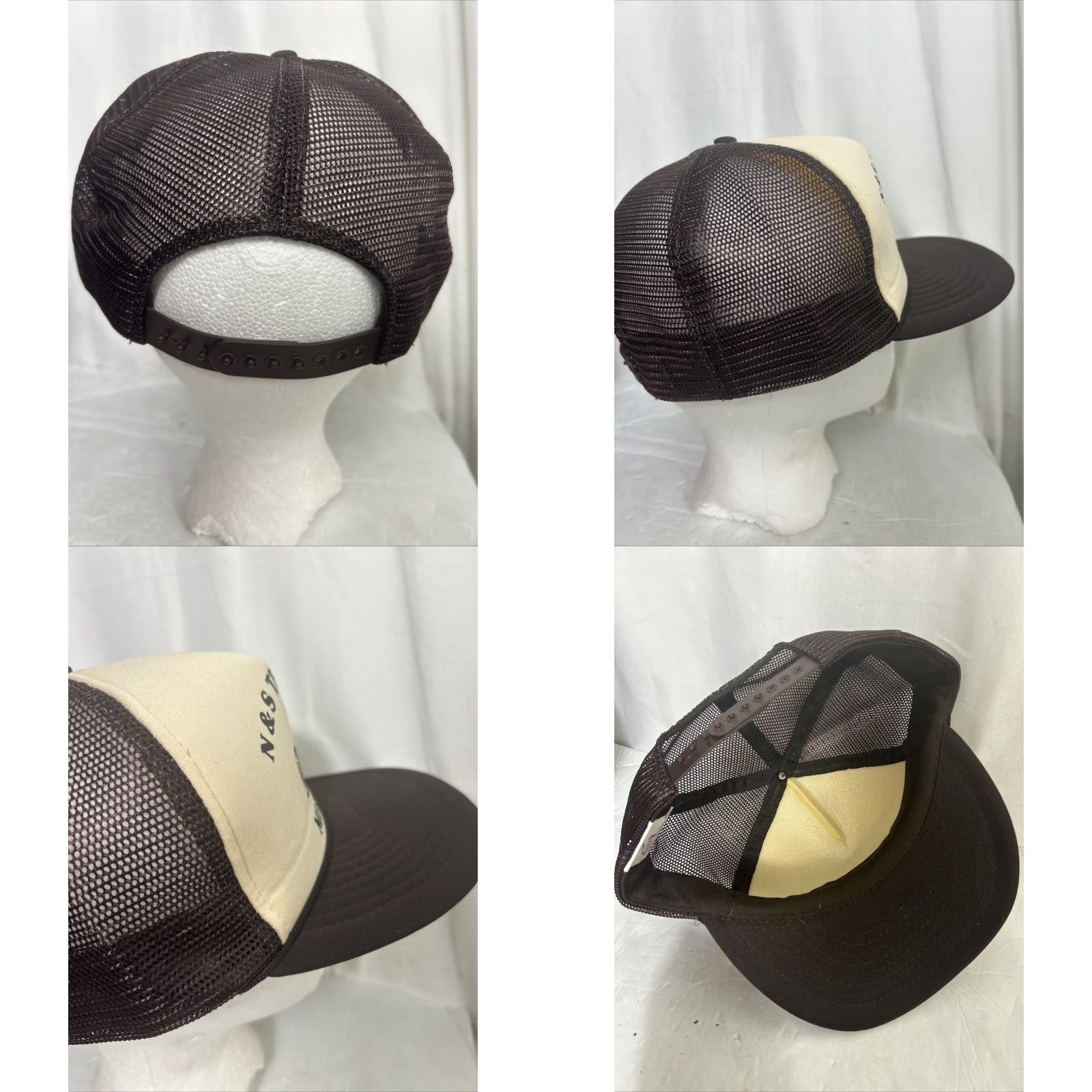 Vintage Otto Trucker Hat Merced CA Tractor Co. Brown Beige Size ONE SIZE - 8 Thumbnail