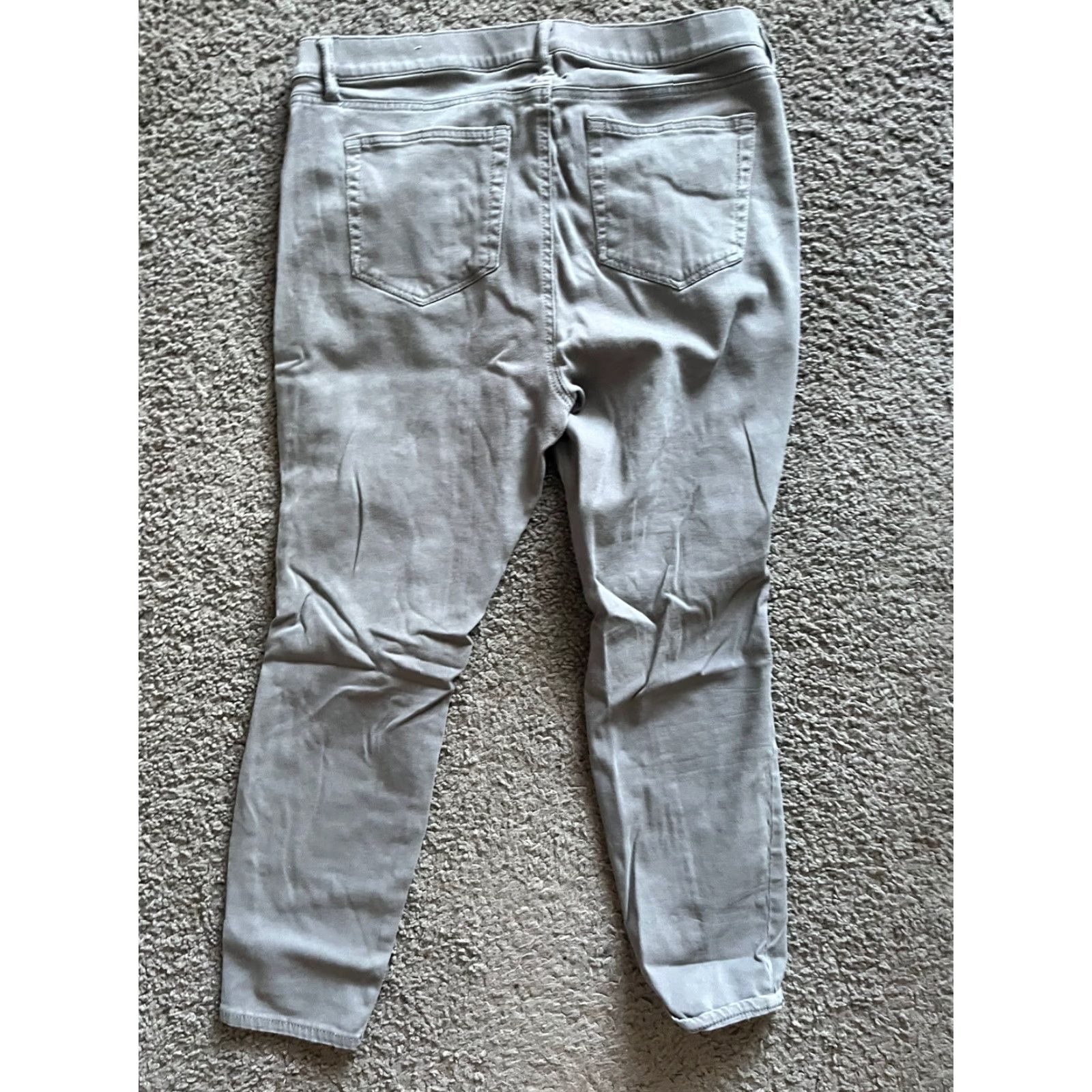 Loft LOFT Womens Jeggings Size 12 Gray Flat Front Tapered Stretch Jeans Size 34" / US 12 / IT 48 - 3 Thumbnail
