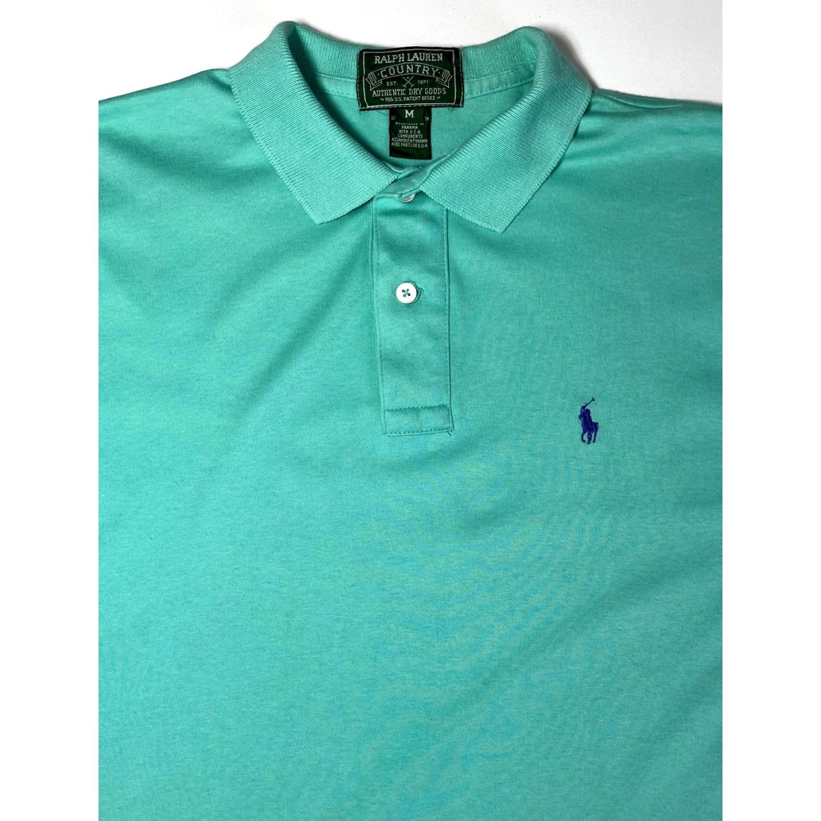 Ralph Lauren Ralph Lauren Country Polo Shirt Men's Vintage 90s Short Sleeve 100% Cotton Green Polo Shirt Mens Size US M / EU 48-50 / 2 - 4 Thumbnail