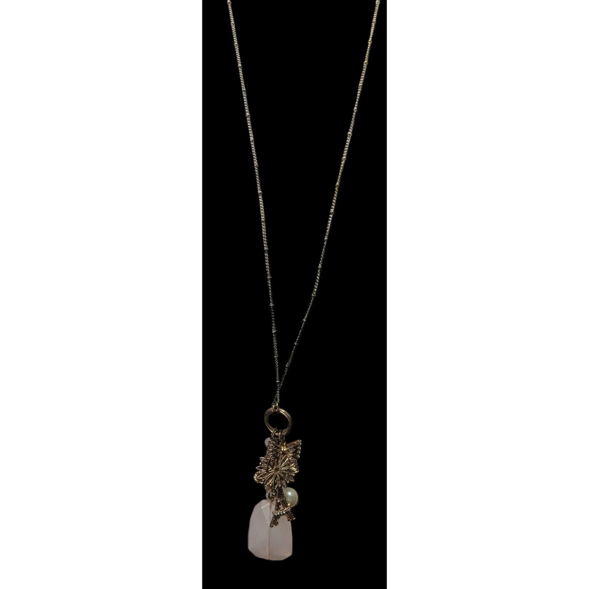 Other Coquette Y2K Floral Paris Cluster Charm Pendant Necklace Size ONE SIZE - 2 Thumbnail