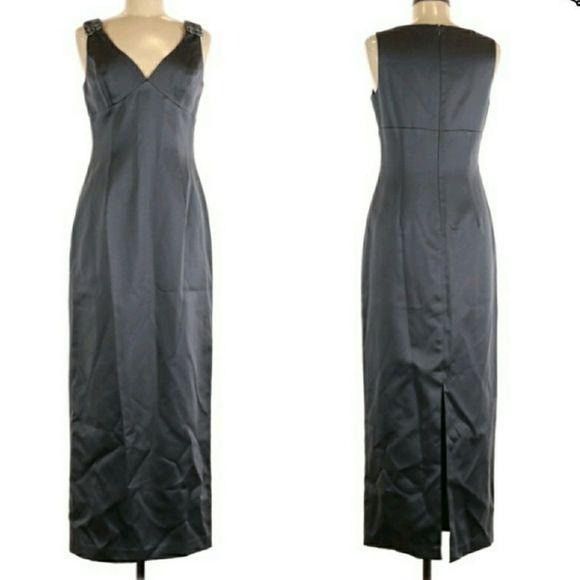 Other Vtg ABS Allen Schwartz Dress Womens 8 Formal Satin Size M / US 6-8 / IT 42-44 - 3 Thumbnail