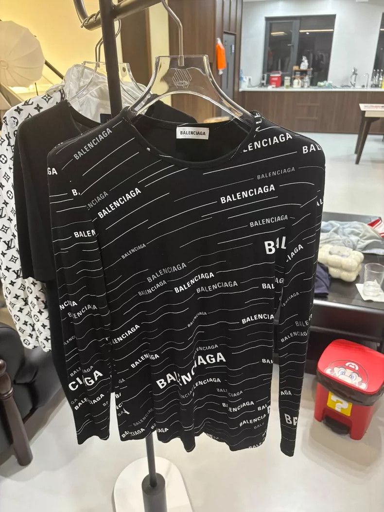 Balenciaga Balenciaga Classic Logo Print Long Sleeve - dmc Size US M / EU 48-50 / 2 - 1 Thumbnail