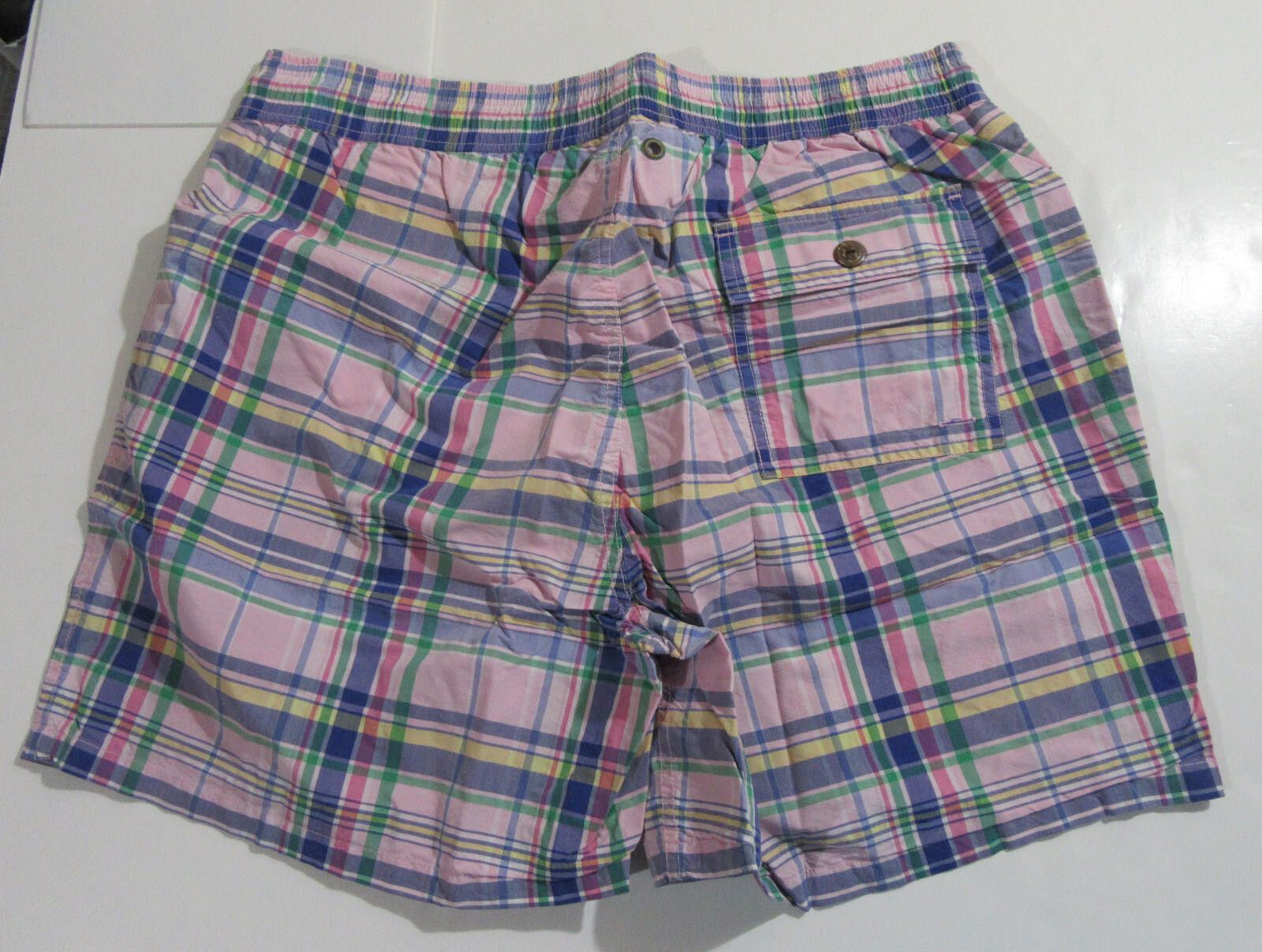 Polo Ralph Lauren Polo Ralph Lauren Mens Swim Trunks Pink Plaid Size XL NWT Size US 36 / EU 52 - 2 Thumbnail