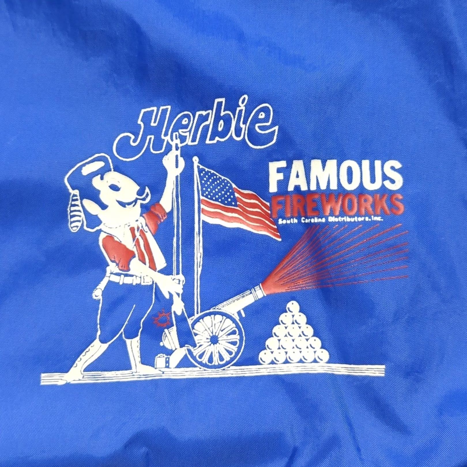 Vintage VTG 80s Herbie Famous Fireworks Auburn Sportswear Blue Coaches Jacket XXL USA Nylon Nylon Coat Sportswear Mens 2XL Blue 1980s USA Size US XXL / EU 58 / 5 - 2 Thumbnail