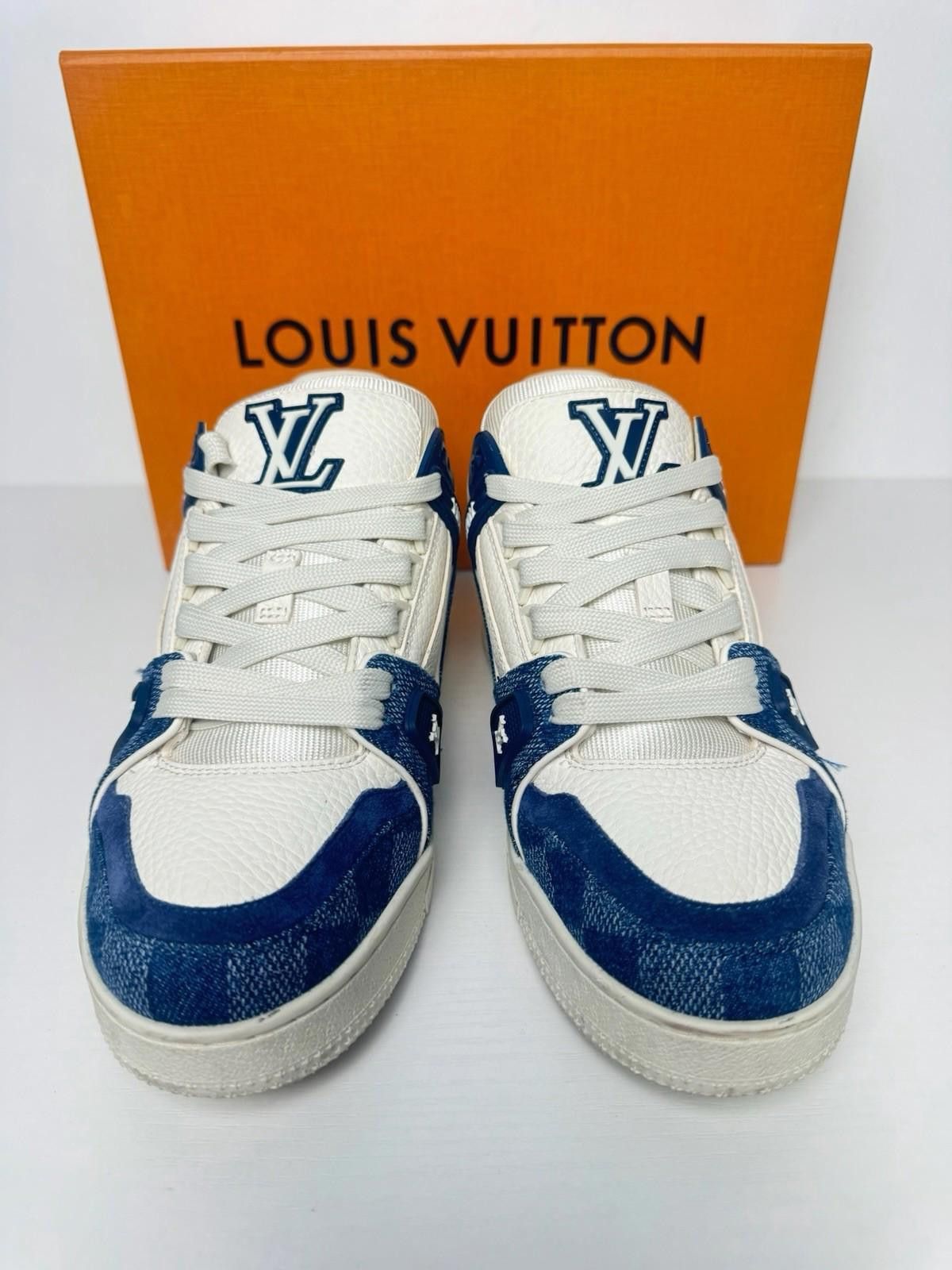 Louis Vuitton Louis Vuitton LV Trainer Blue Denim Women’s SZ 5 US (LV 3) Size US 5 / IT 35 - 2 Thumbnail