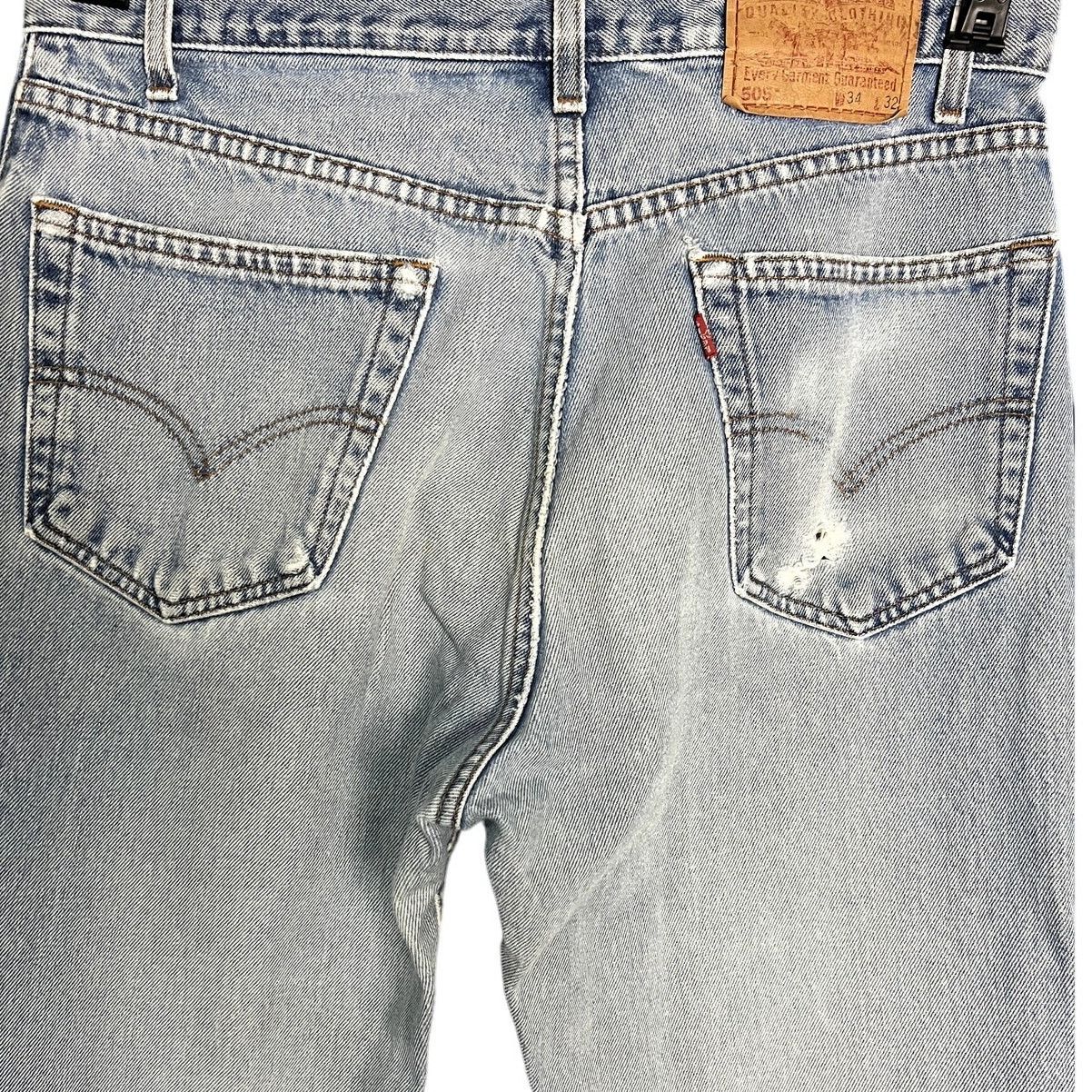 Levi's Men's Levi's 505 Regular Fit Light Distressed Jeans 34x32 Size US 34 / EU 50 - 5 Thumbnail