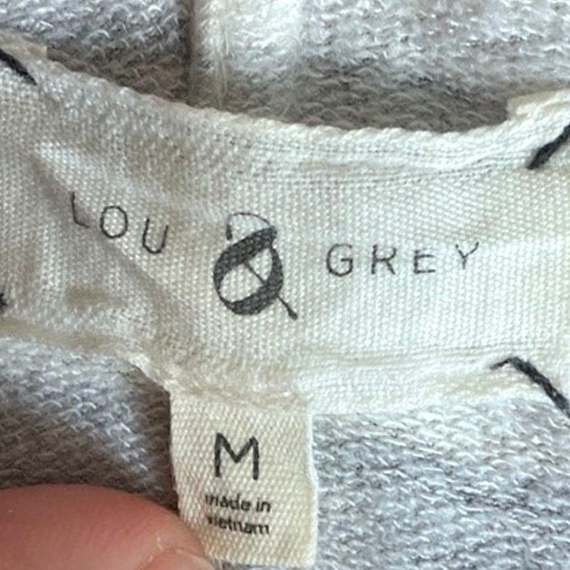 Lou & Grey Lou & Grey Womens Sweater Gray White Striped Cowl Neck Long Sleeve Stretch M Size M / US 6-8 / IT 42-44 - 6 Thumbnail