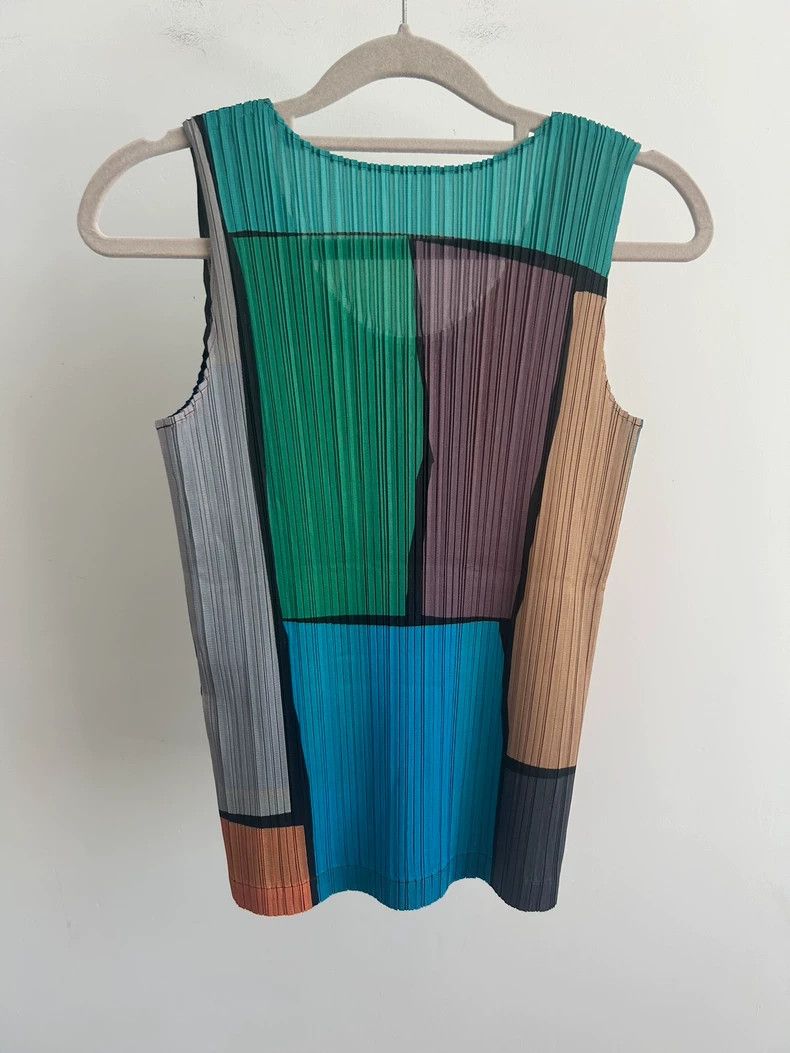 Issey Miyake issey miyake size:3 Color block pleated vest Size XXS / US 00 / IT 34 - 2 Thumbnail