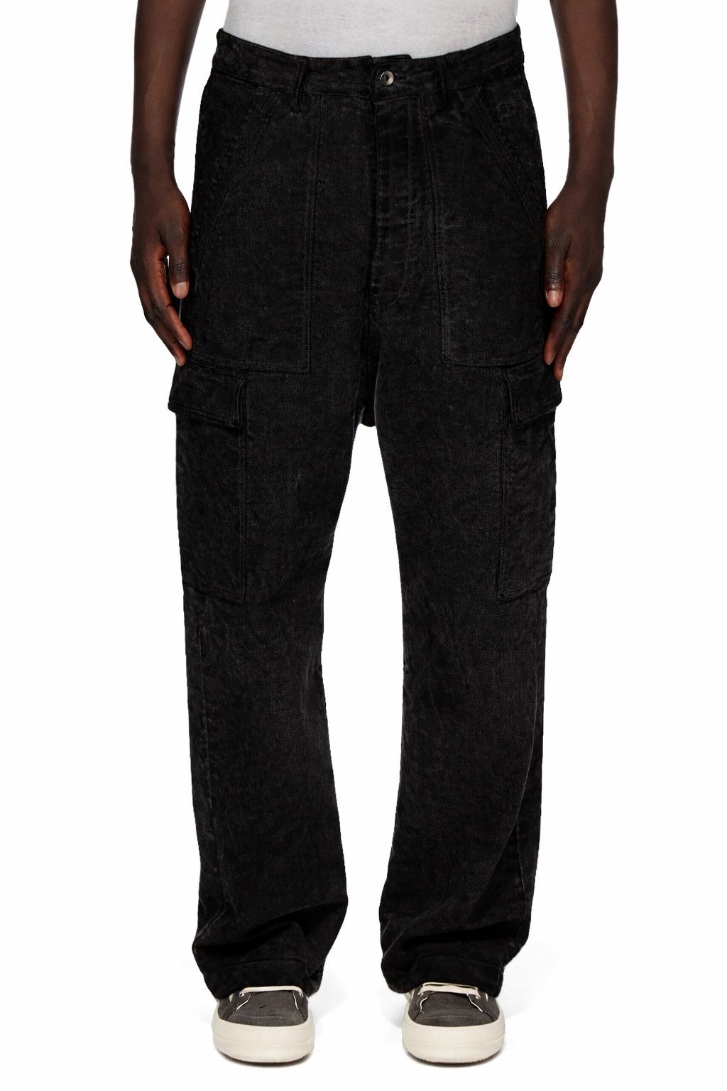 Rick Owens Drkshdw *NEW* HEAVY COTTON MOLESKIN CARGO PANTS XS Size US 30 / EU 46 - 2 Thumbnail